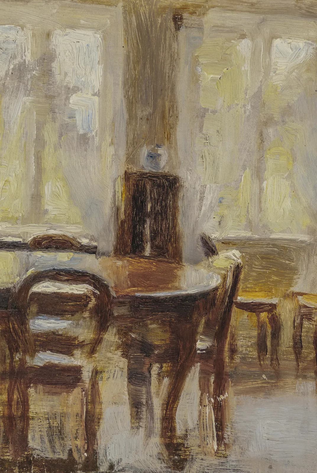 Interieur, de eetkamer aan de Frederiksberg Allé – Vilhelm Hammershøi