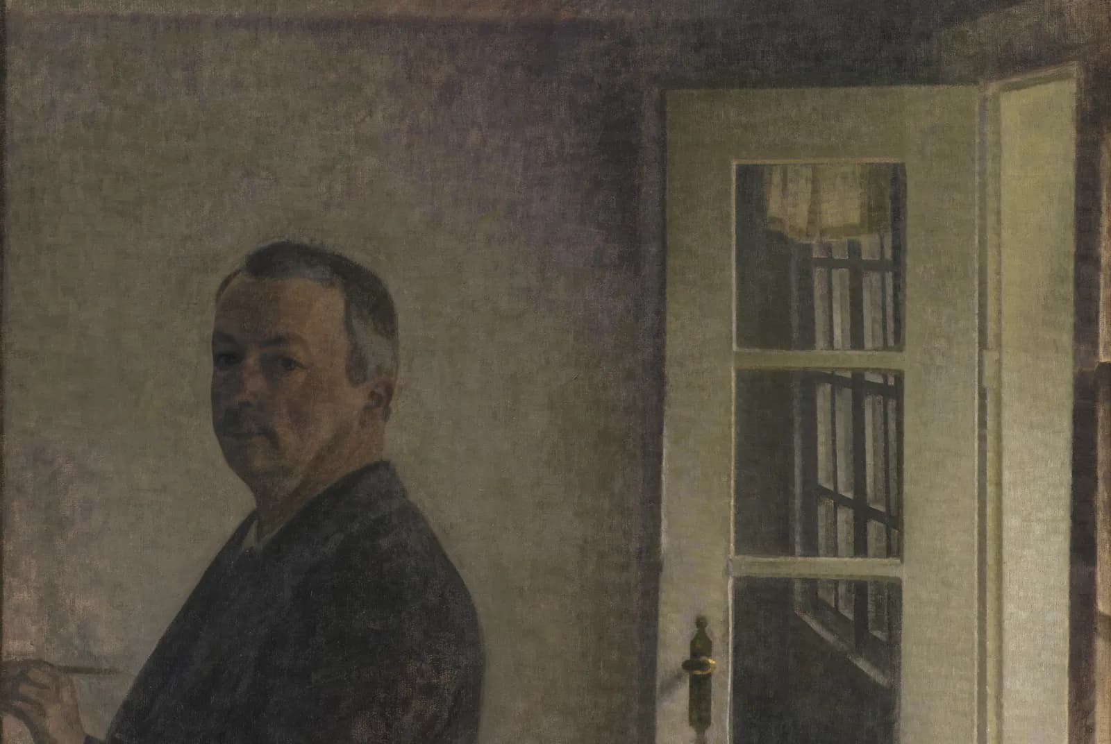 Interieur met vrouw van achteren gezien – Vilhelm Hammershøi