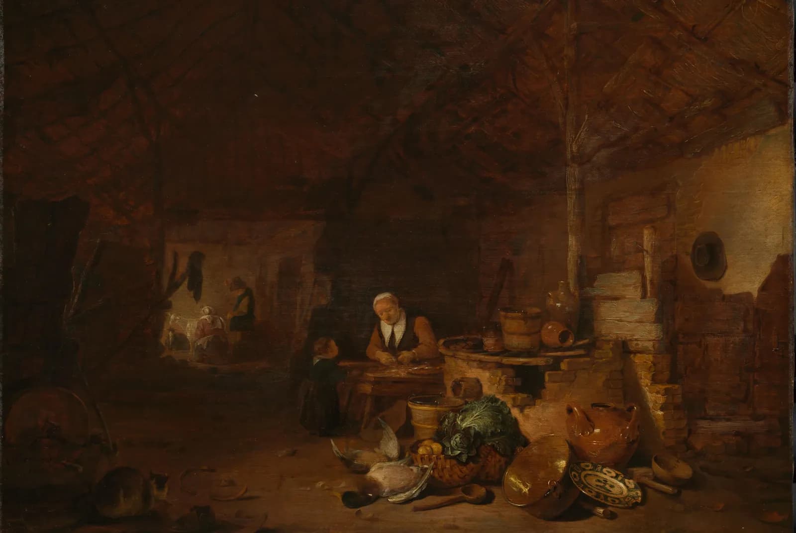 Interieur van een schuur – Egbert Lievensz. van der Poel