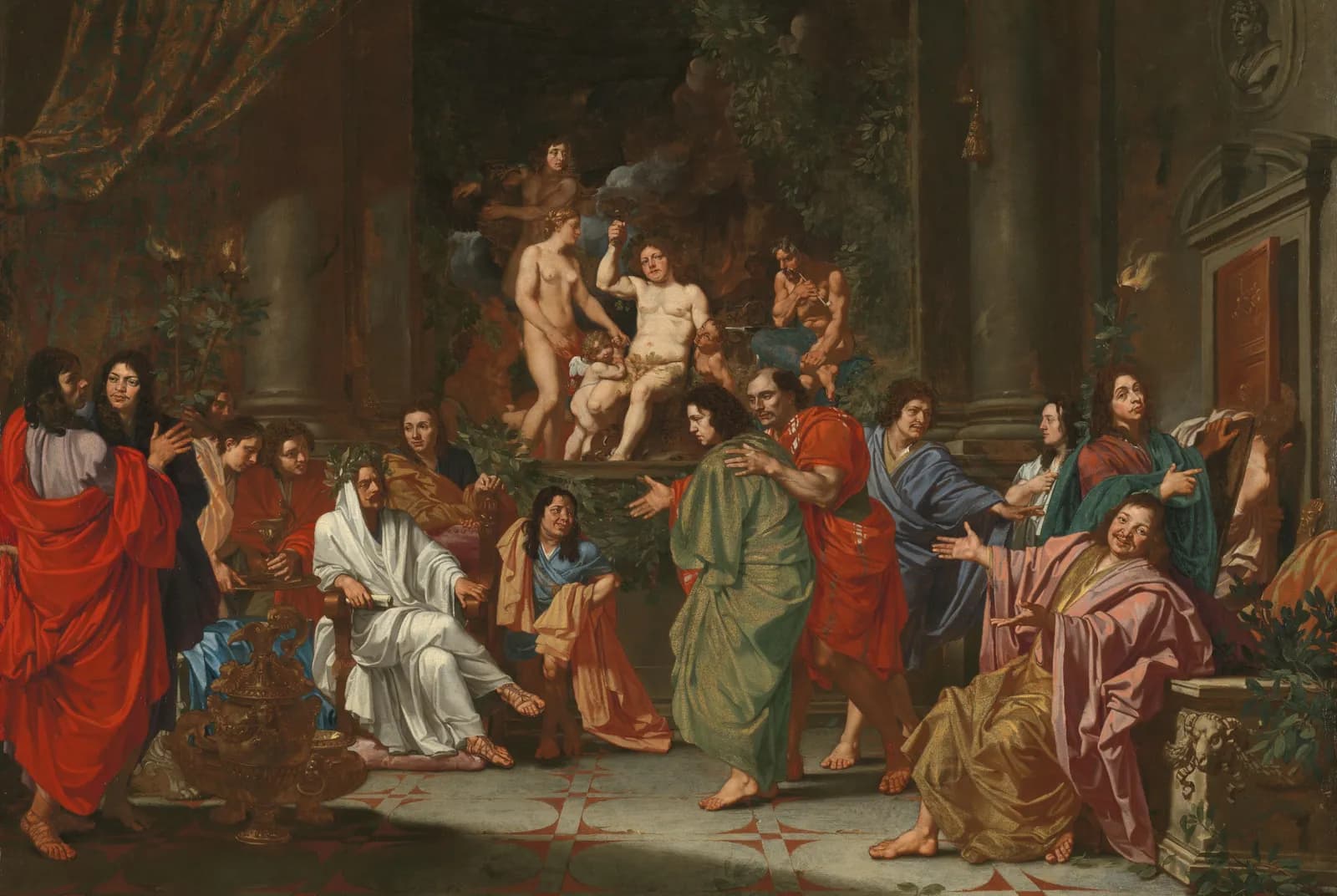 Inwijding van een nieuw lid van de Bentvueghels te Rome