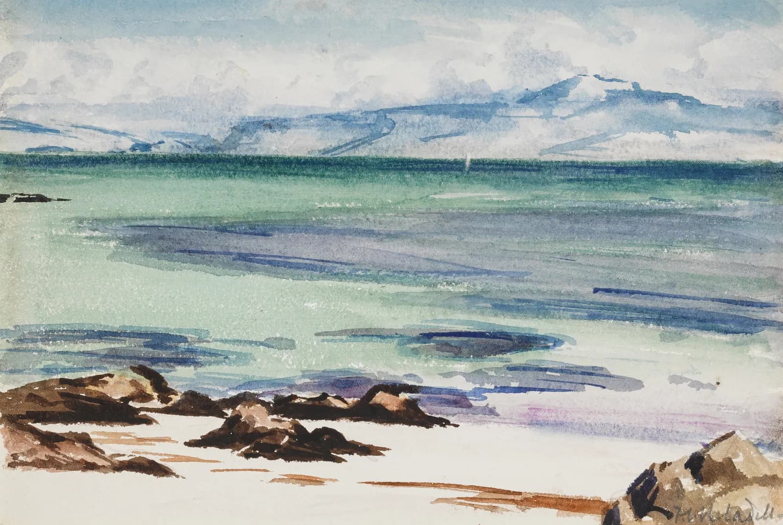 Iona met zicht op Mull en Ben More – Francis Cadell