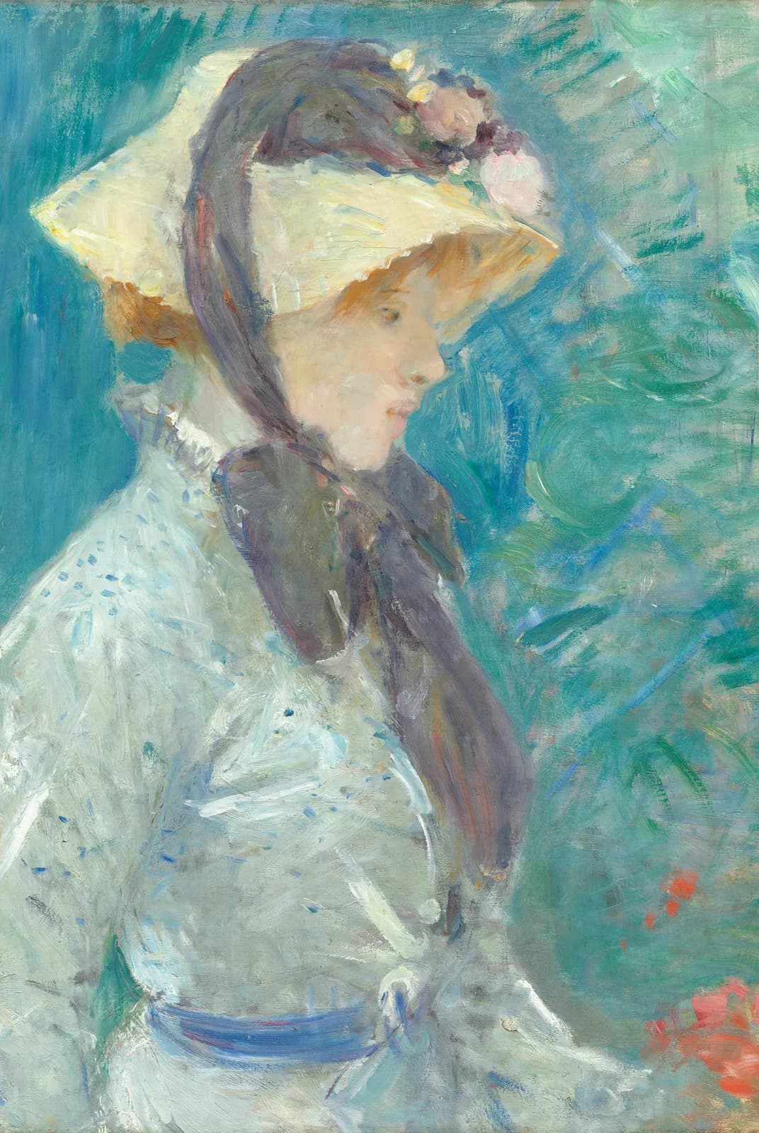 Jonge vrouw met strohoed – Berthe Morisot
