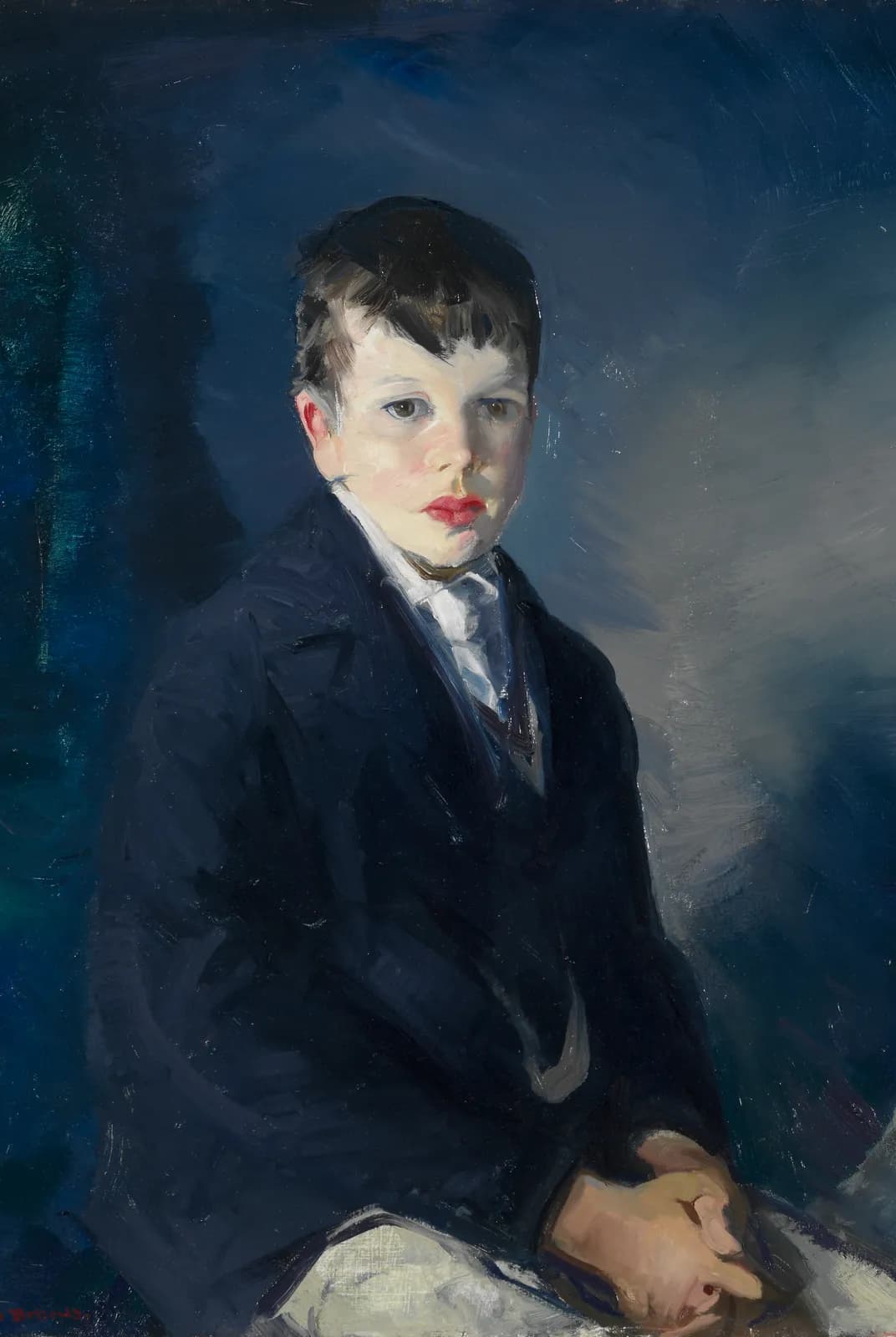 Jongen in een blauwe jas – George Bellows
