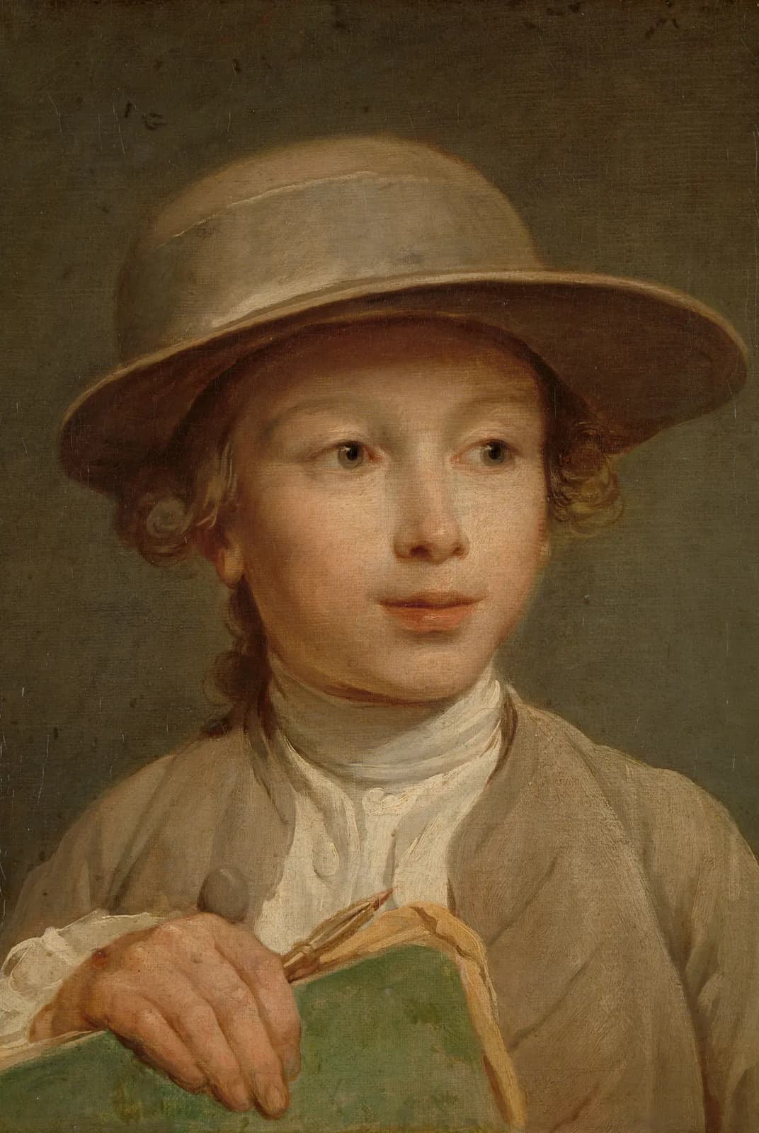 Jongen met een tekenboek – Nicolas Bernard Lépicié