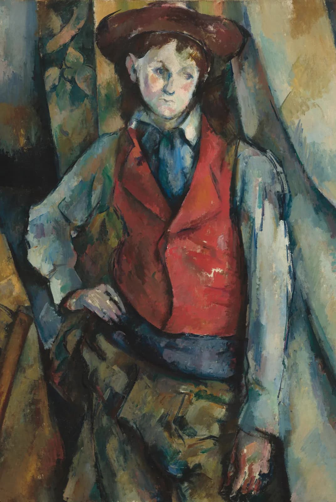 Jongen met rood vest – Paul Cézanne
