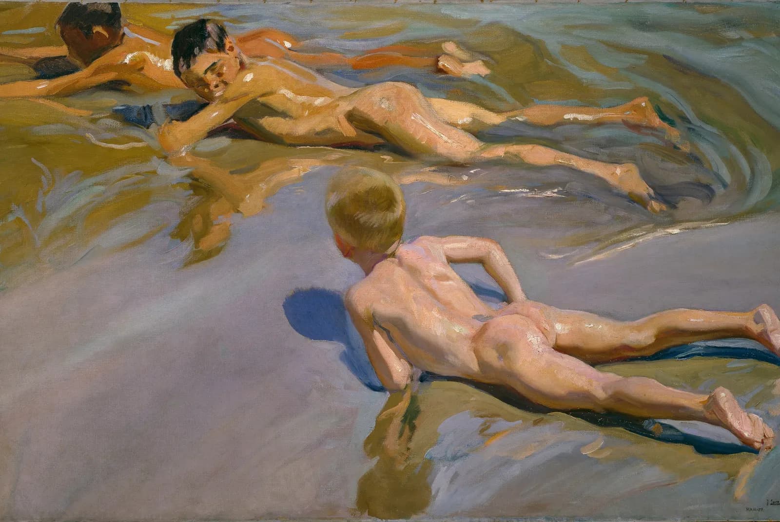 Jongens op het strand (Chicos en la playa, 1909) – Joaquín Sorolla
