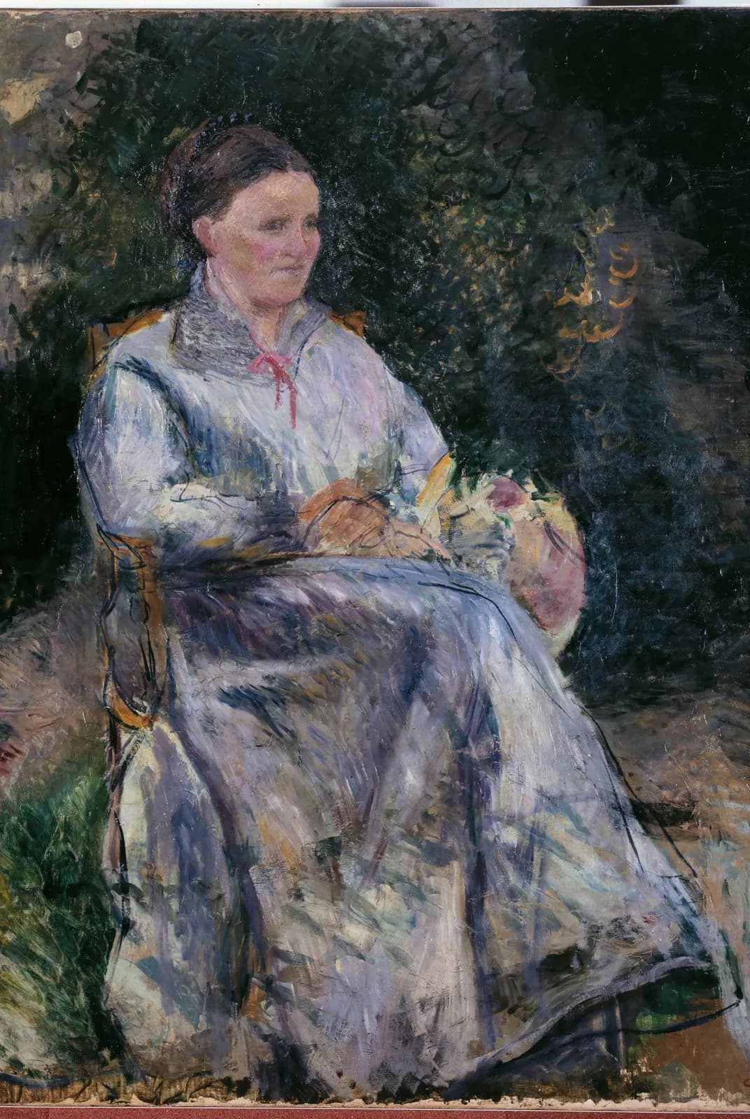 Julie Pissarro in de tuin – Camille Pissarro