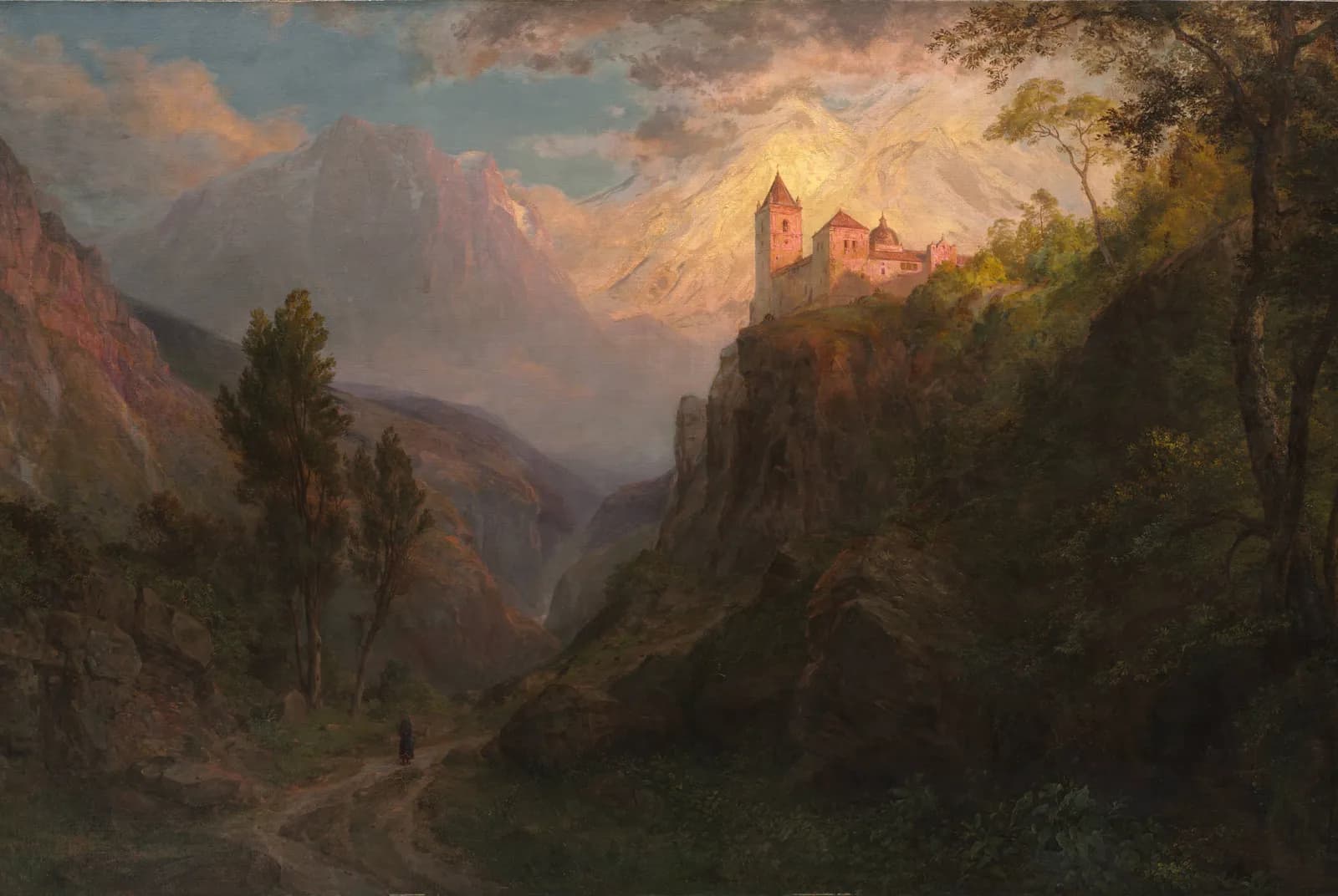 Kasteel in berglandschap – Frederic Edwin Church