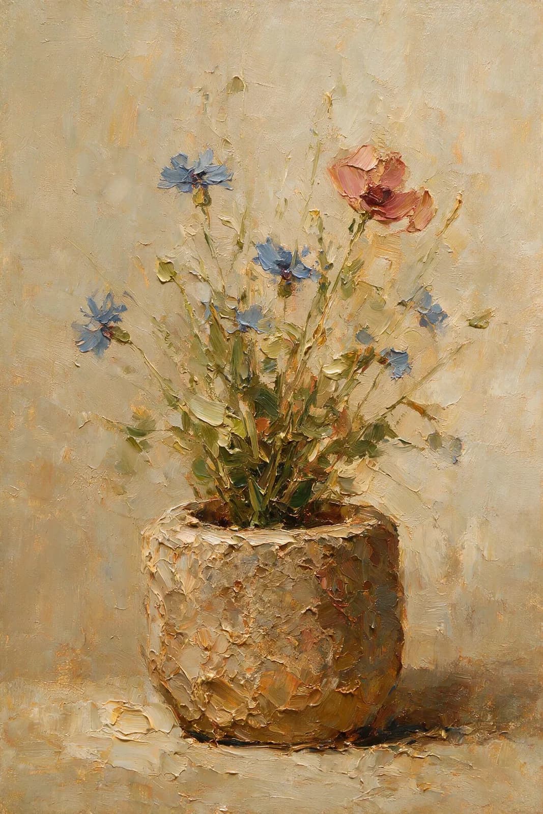 Korenbloemen en klaproos