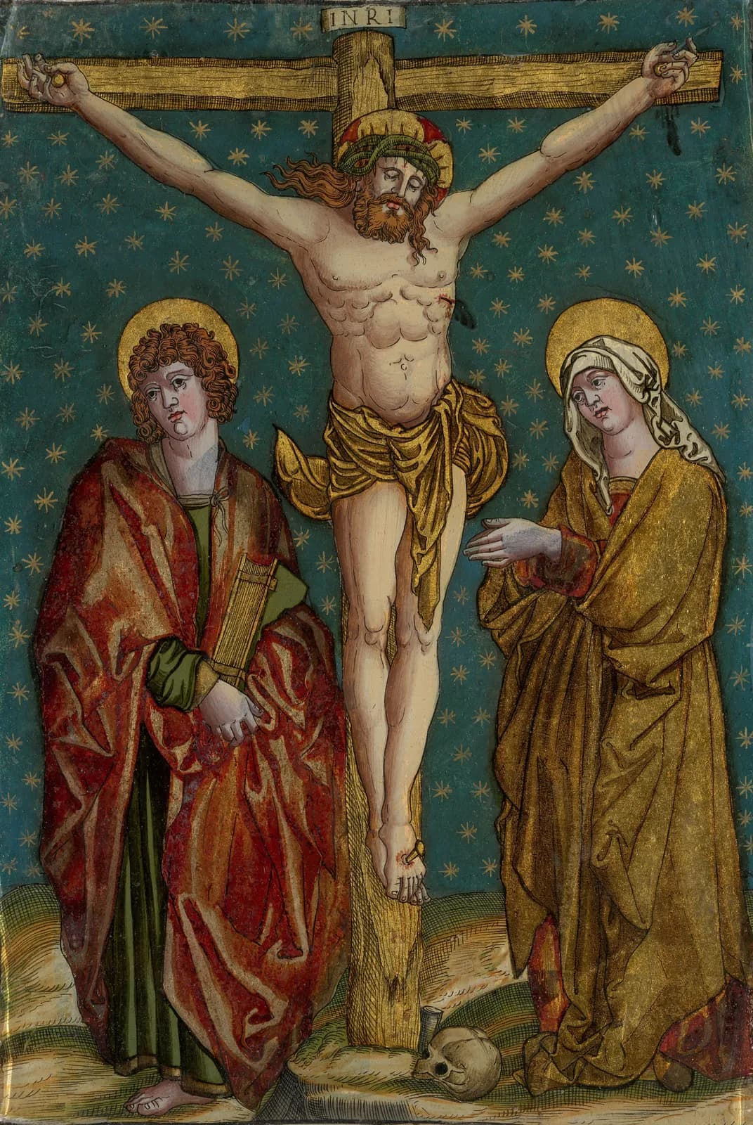 Kruisiging van Jezus met Maria en Johannes
