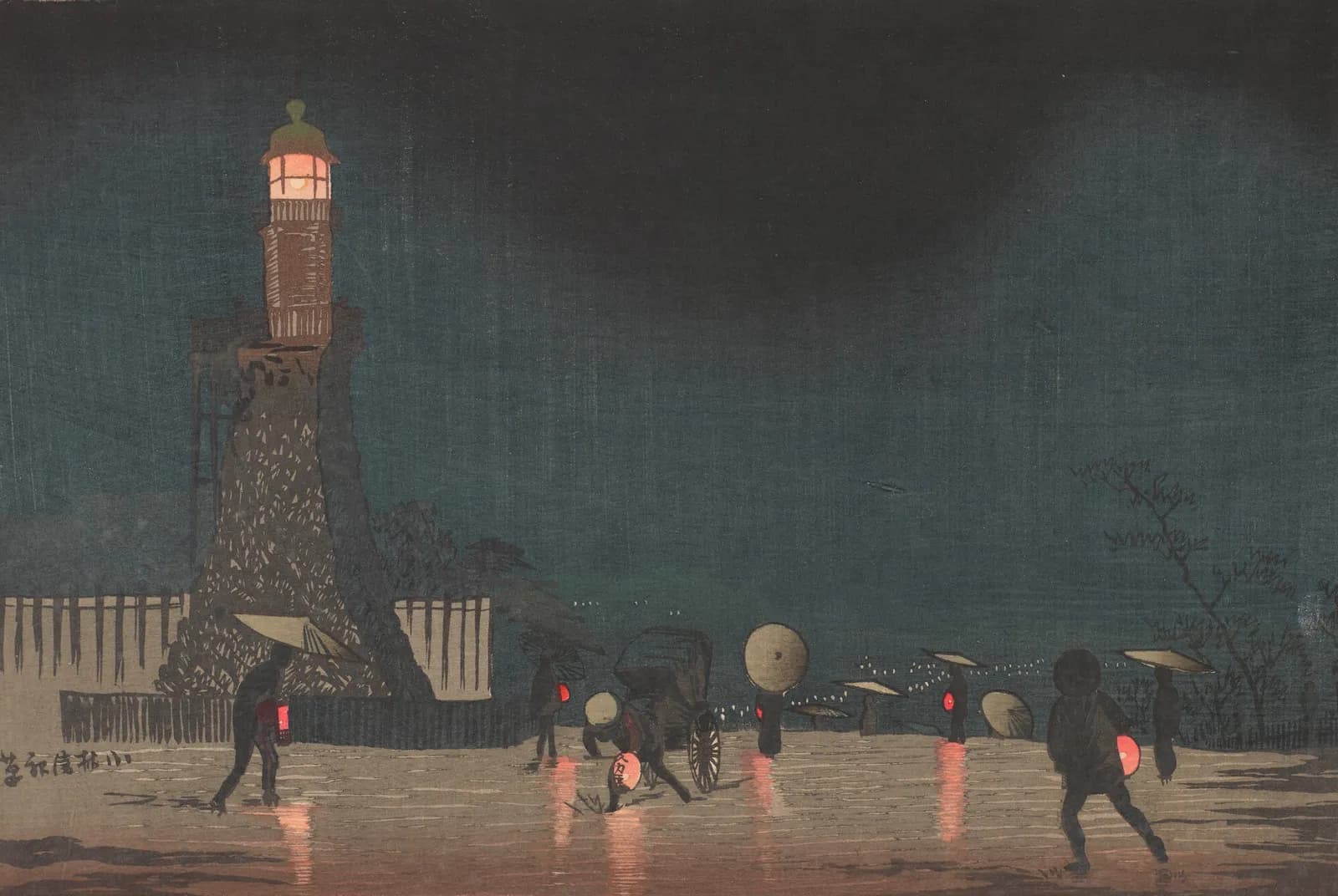 Kudanzaka bij nacht in de vroege zomer – Kobayashi Kiyochika