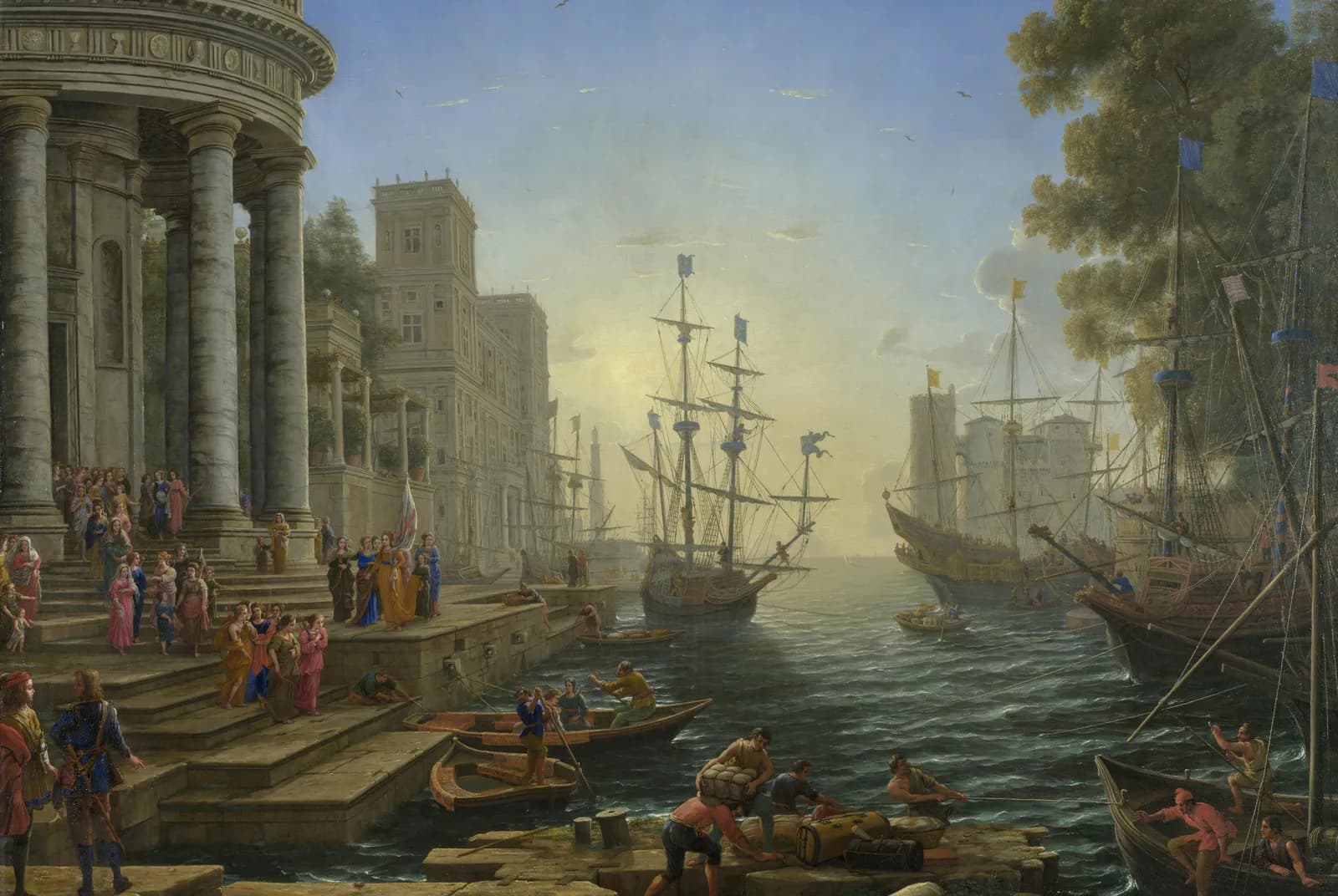 Kustlandschap met het inschepen van Sint-Ursula – Claude Lorrain