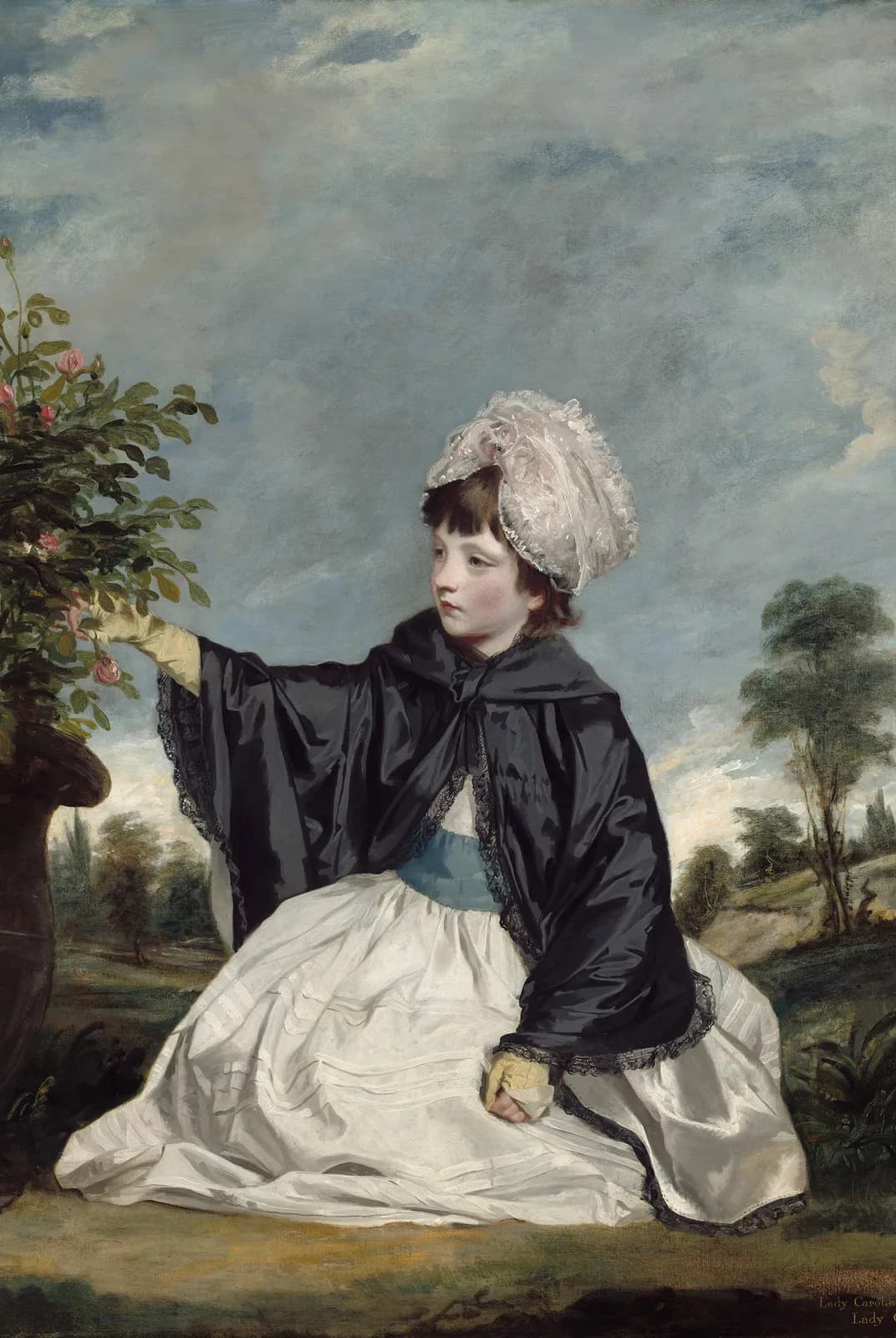 Lady Caroline Howard tussen de bloemen – Joshua Reynolds