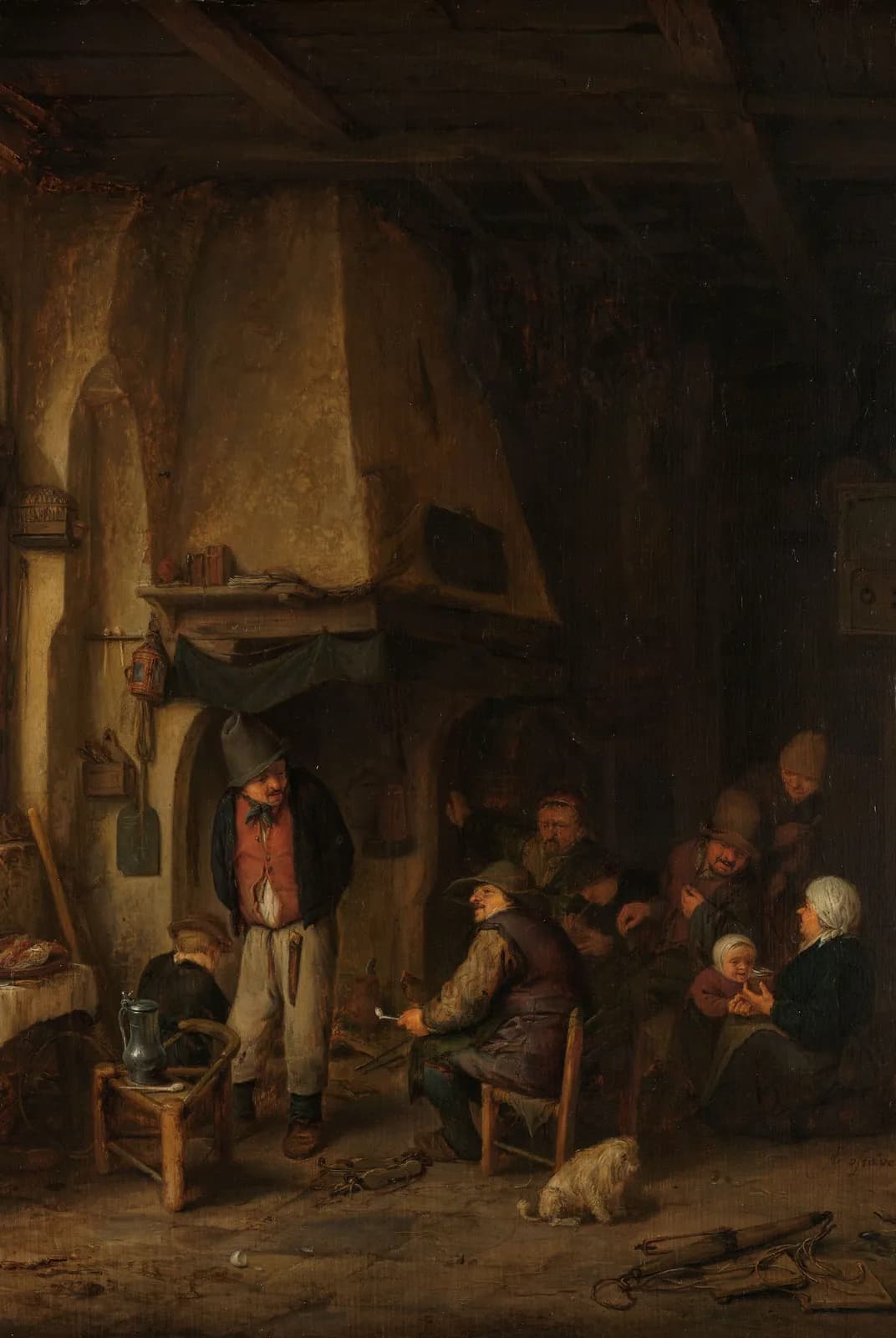 Landelijk gezelschap bij het venster – Adriaen van Ostade