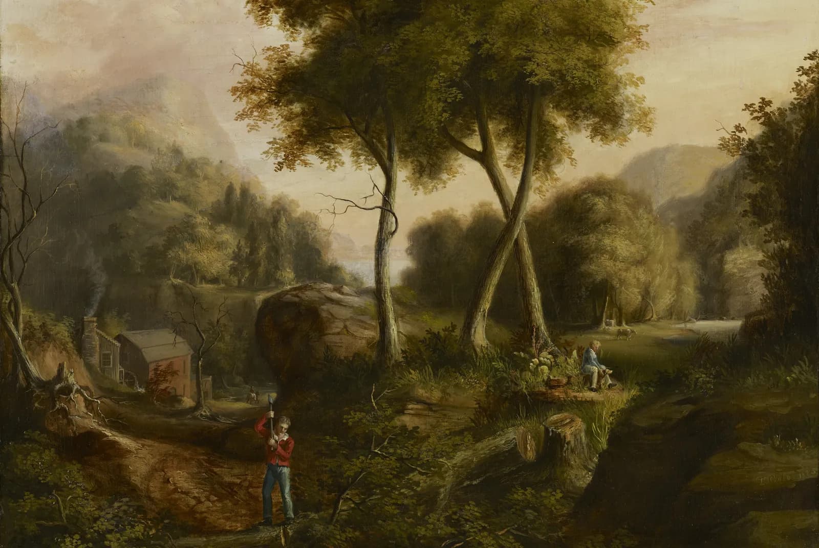 Landelijk tafereel in de vallei – Thomas Cole