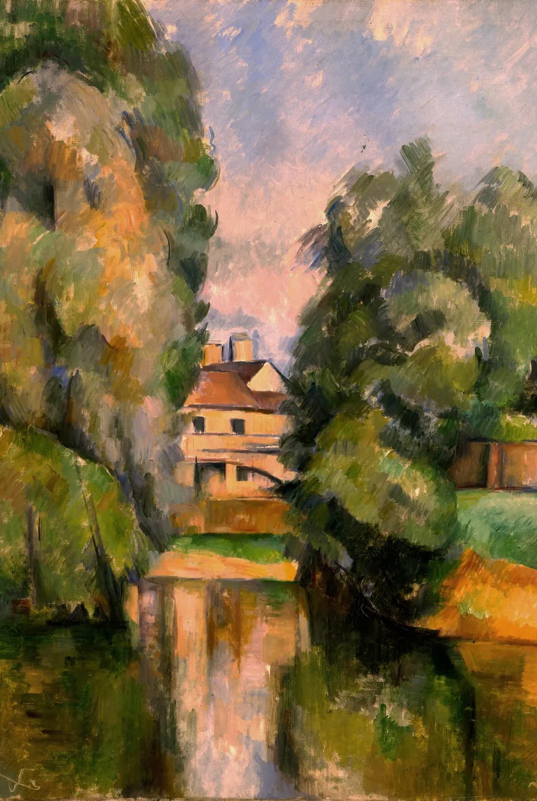 Landhuis aan een rivier – Paul Cézanne