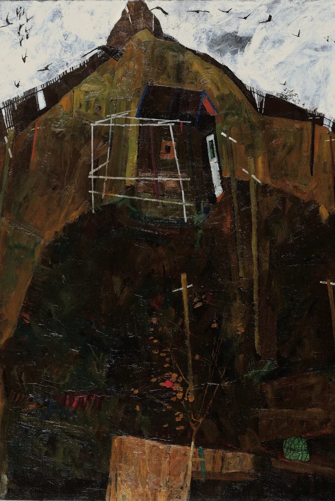 Landschap met raaf – Egon Schiele