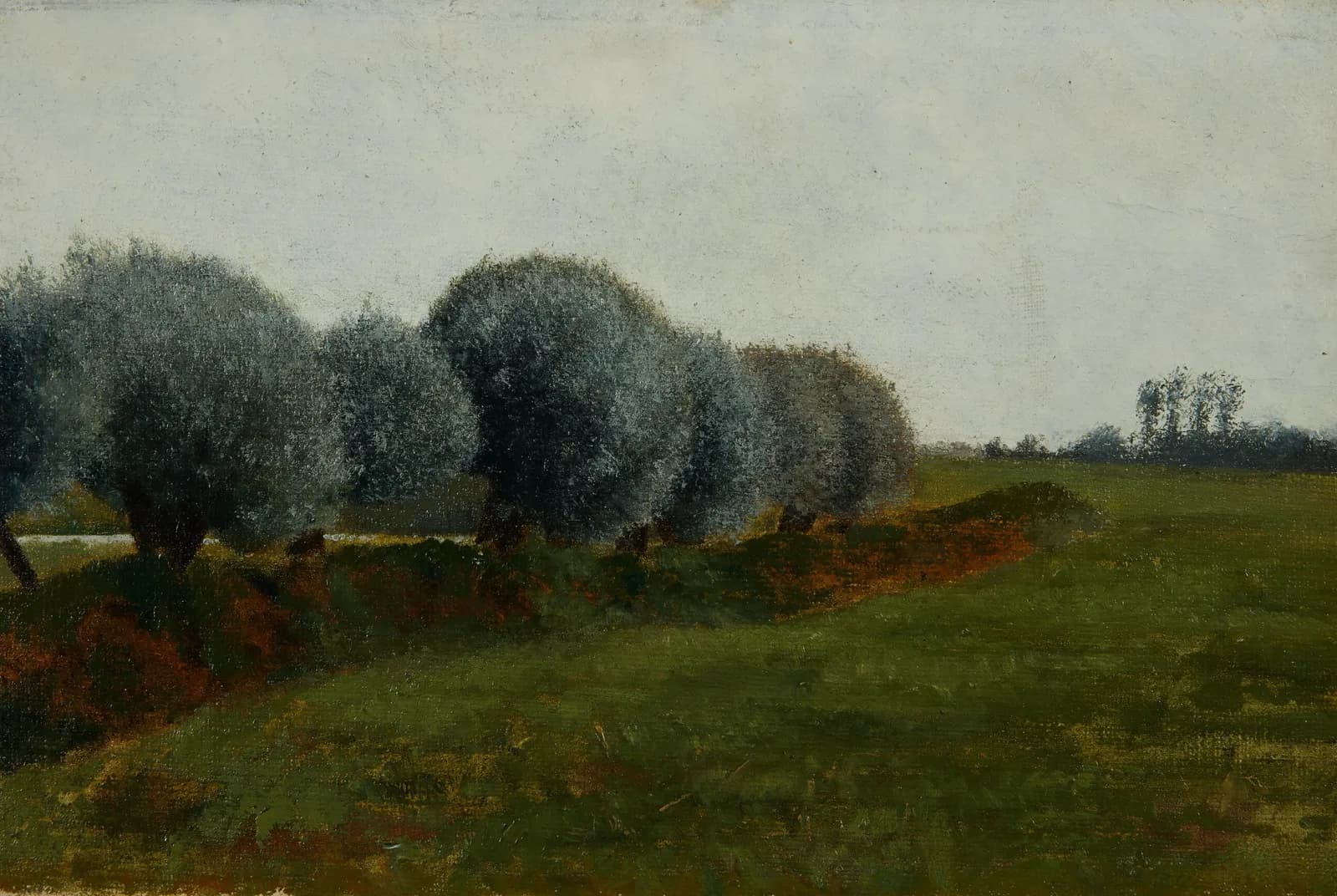 Landschap met een rij bomen – Vilhelm Hammershøi