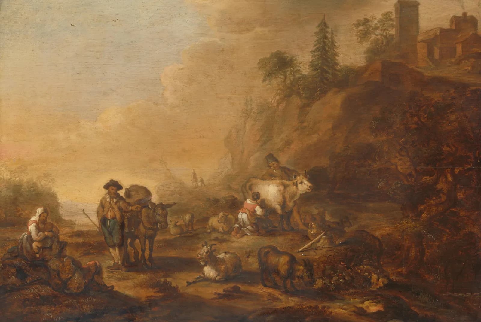 Landschap met herders en hun kudden – Bie