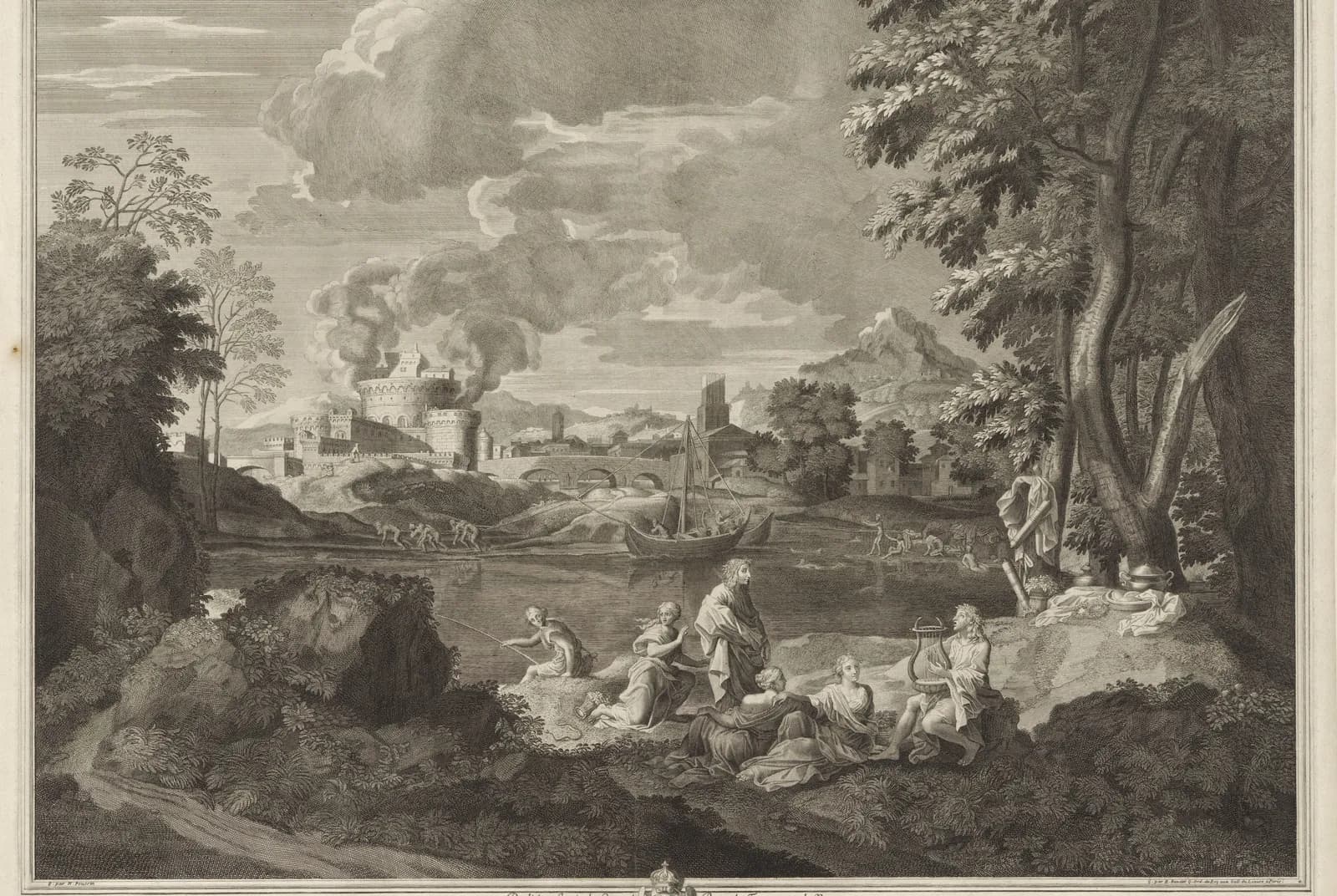 Landschap met Orpheus en Eurydice – Nicolas Poussin