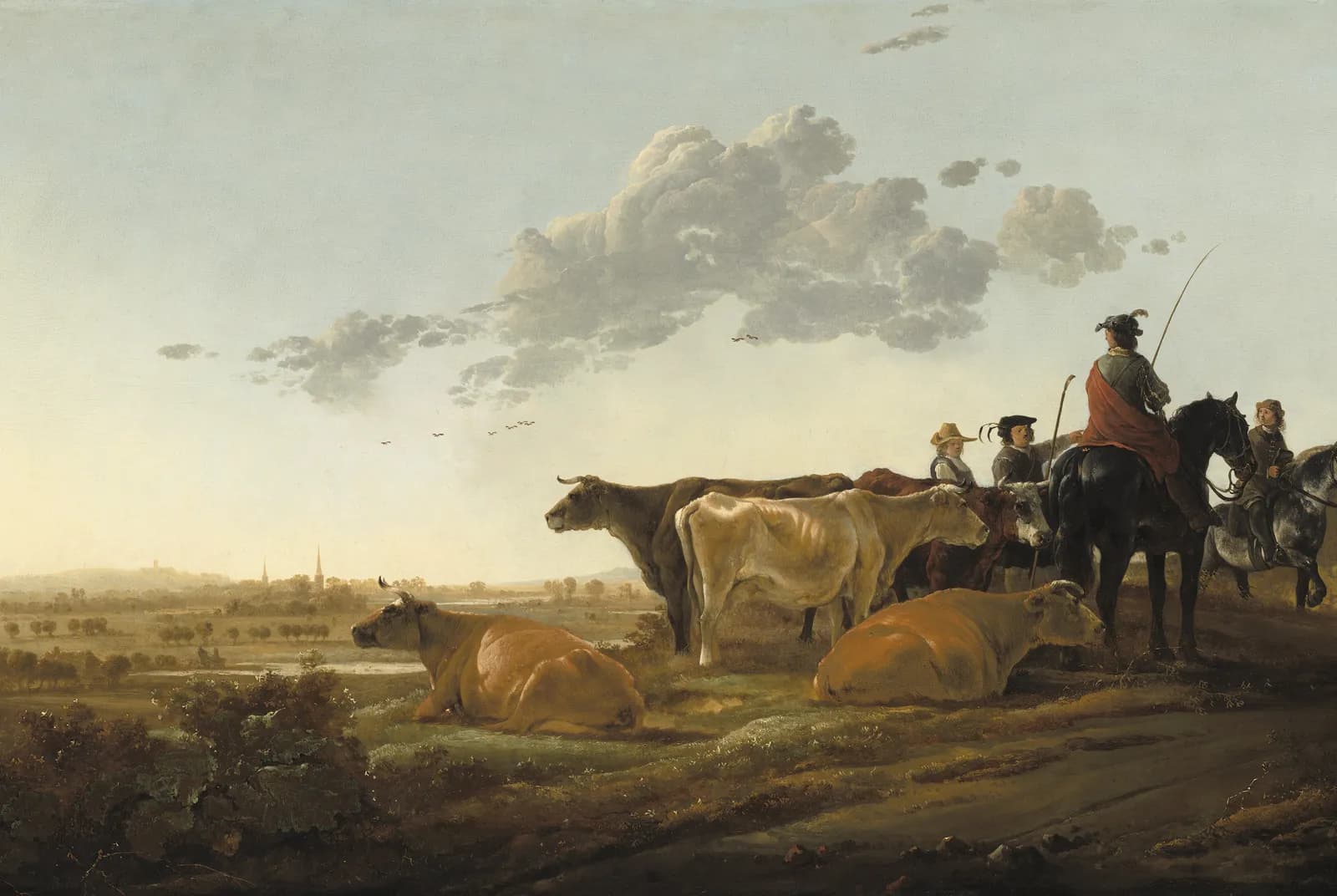 Landschap met veehoeders te paard – Aelbert Cuyp