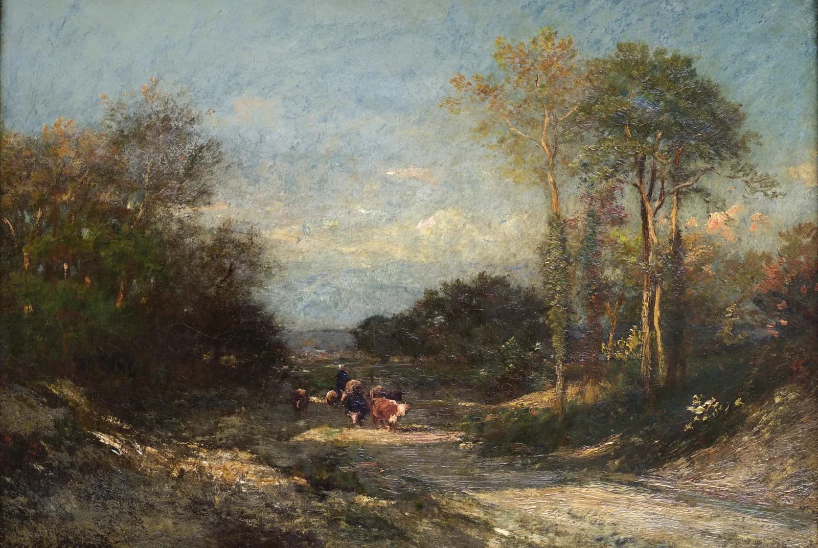 Landweg met vee – Jules Dupré