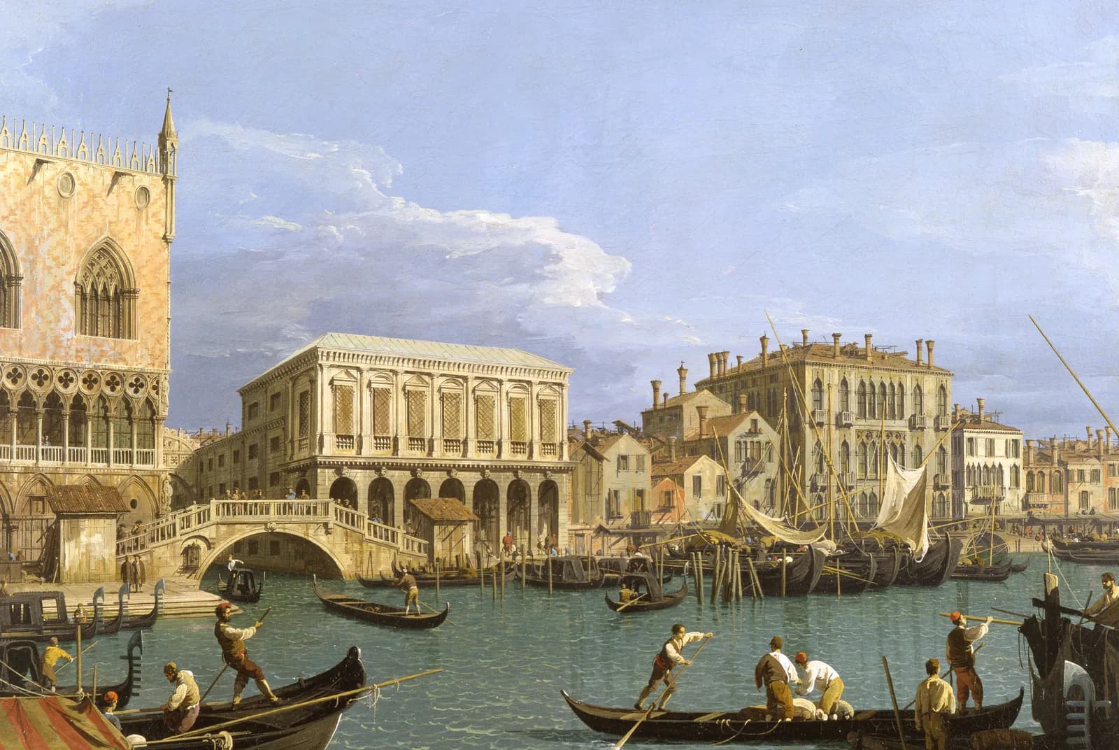Levendig Canal Grande Venetië – Canaletto