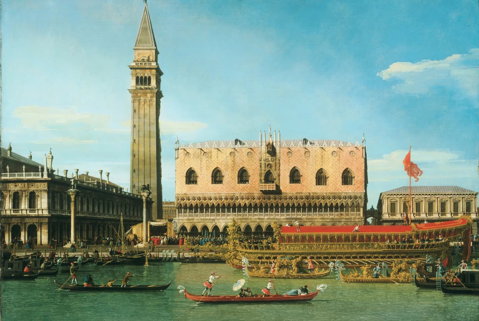 Levendig Venetië aan het water – Canaletto