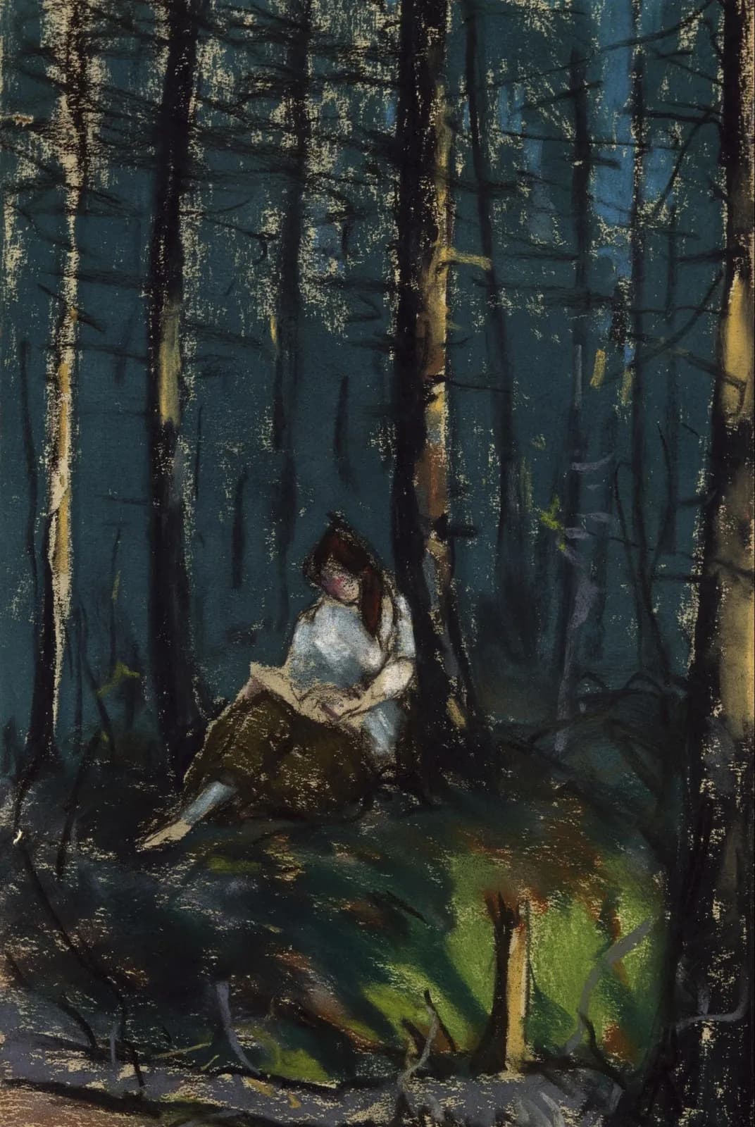 Lezeres in het bos – Robert Henri