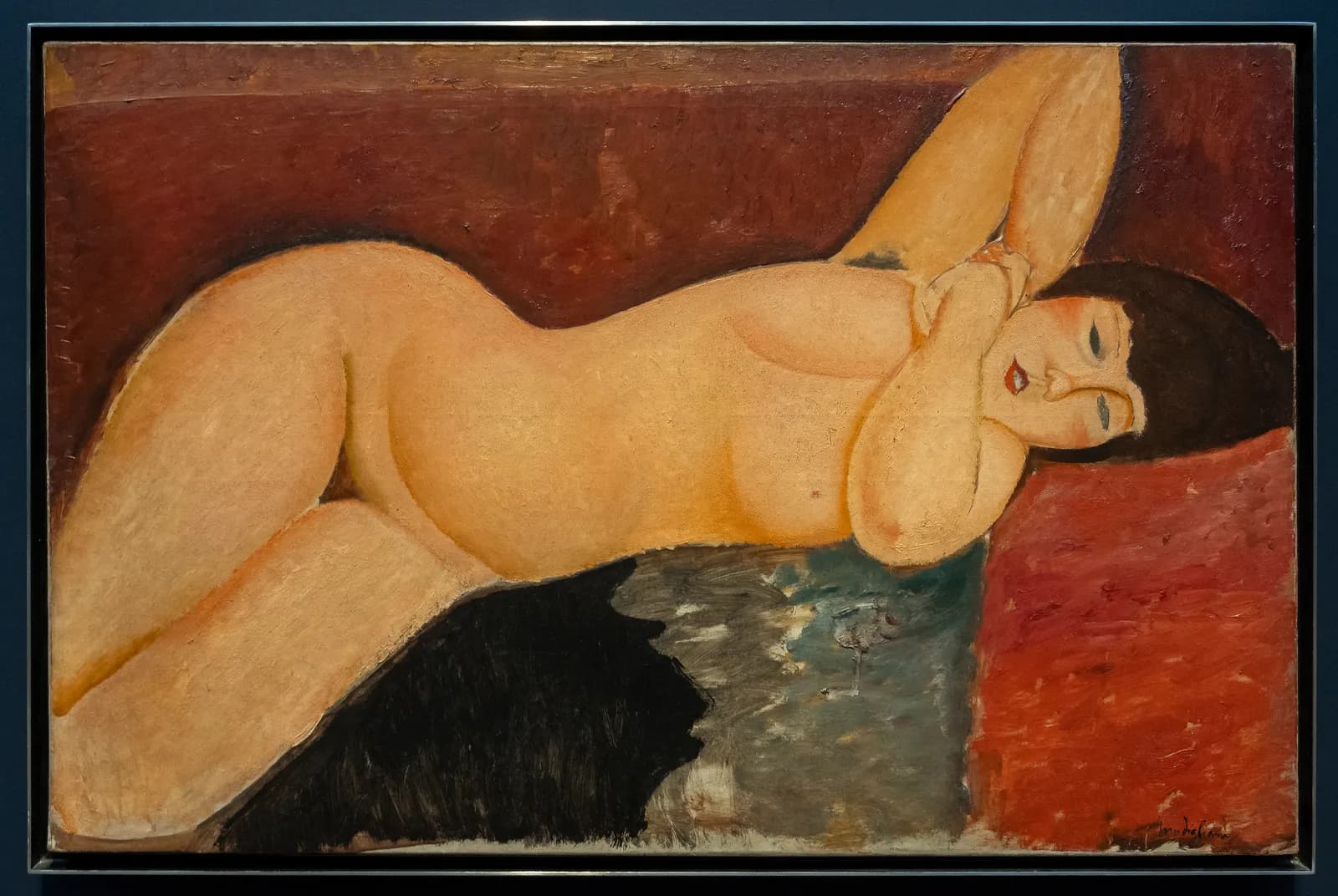 Liggend naakt met gevouwen handen – Amedeo Modigliani