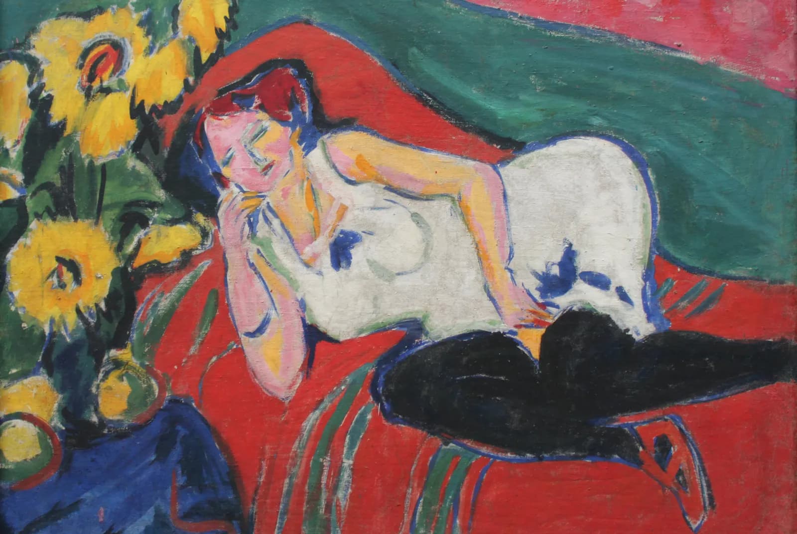 Liggende vrouw in een wit hemd – Ernst Ludwig Kirchner