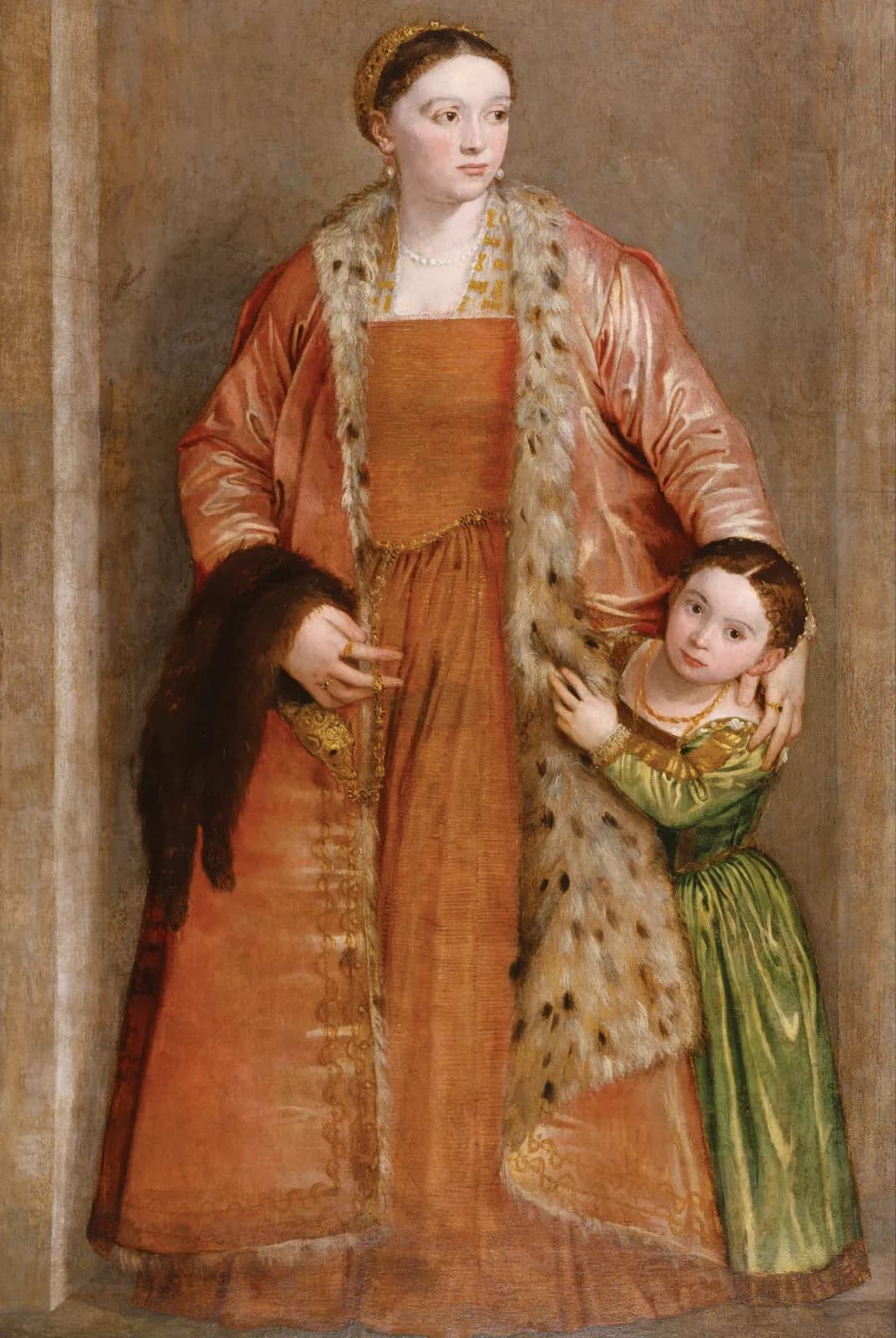 Livia da Porto Thiene met haar dochter Deidamia – Paolo Veronese