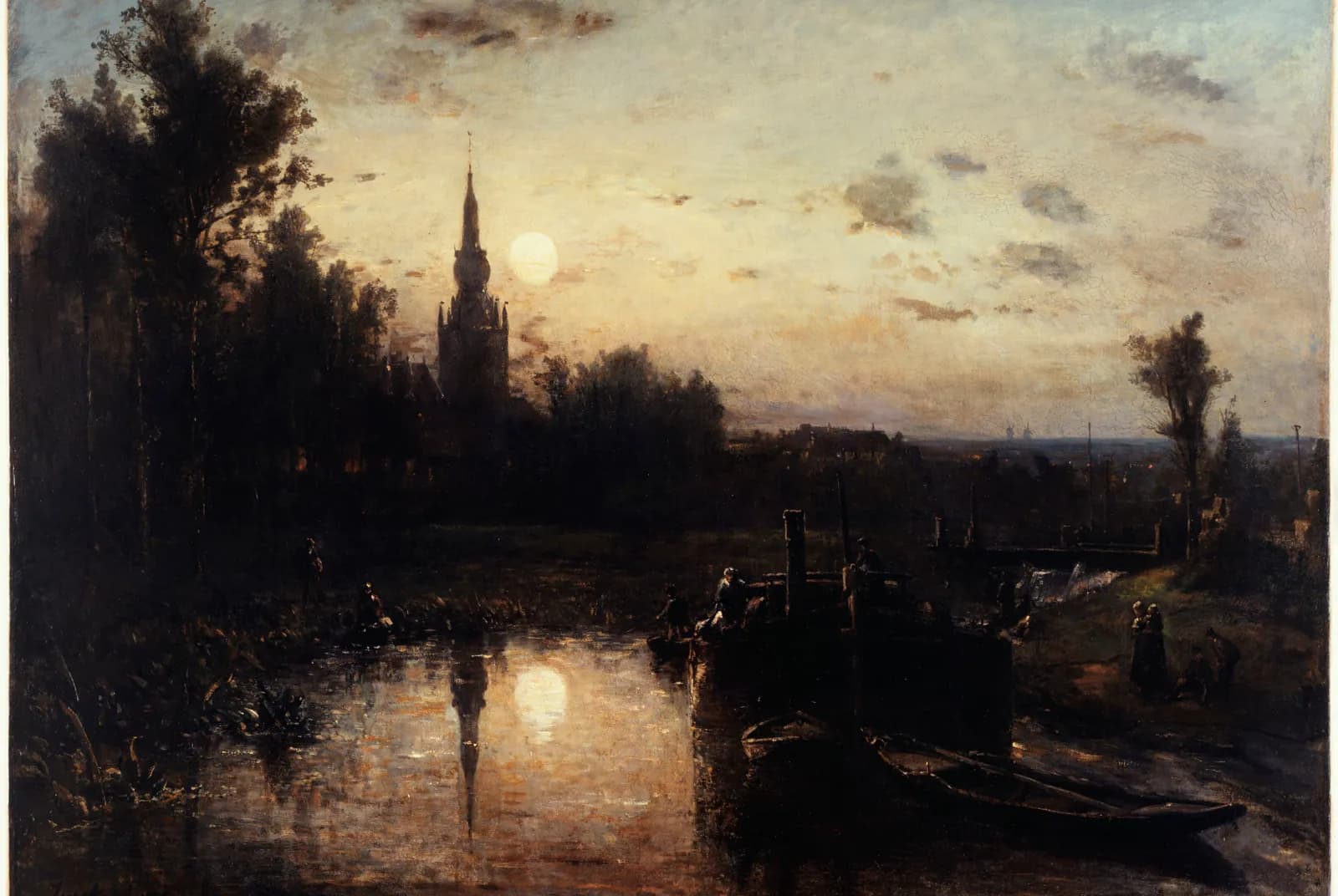 Maanlicht boven de gracht – Johan Barthold Jongkind