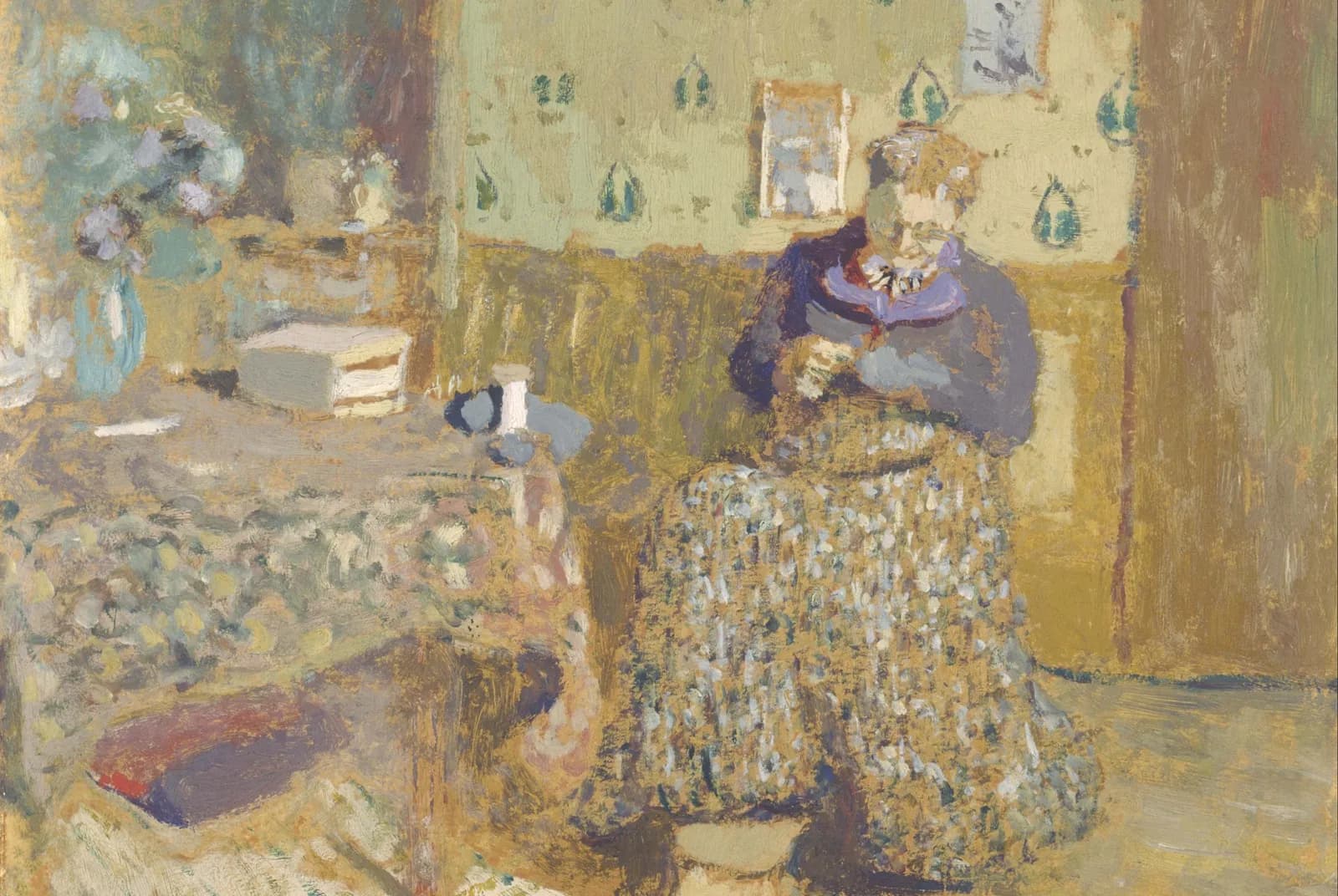 Madame Vuillard naait – Édouard Vuillard