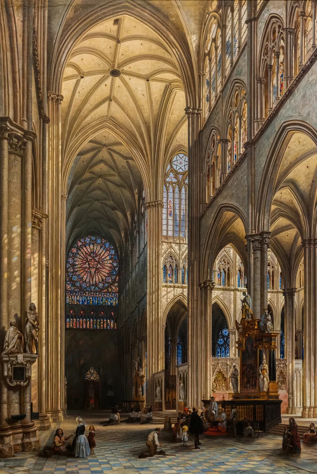 Majestueuze Kathedraal Interieur – Vilhelm Hammershøi