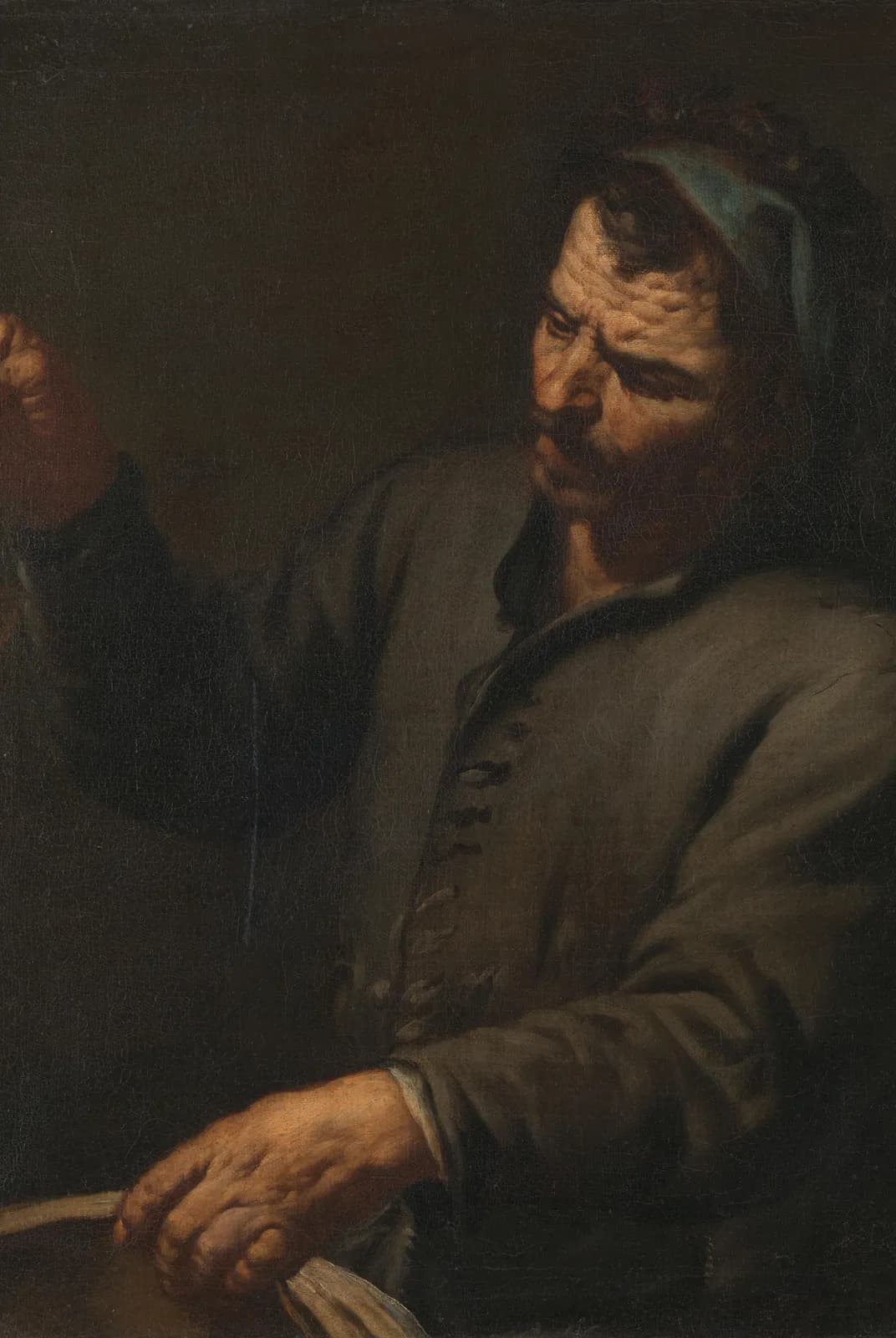 Man met urinaal in de hand