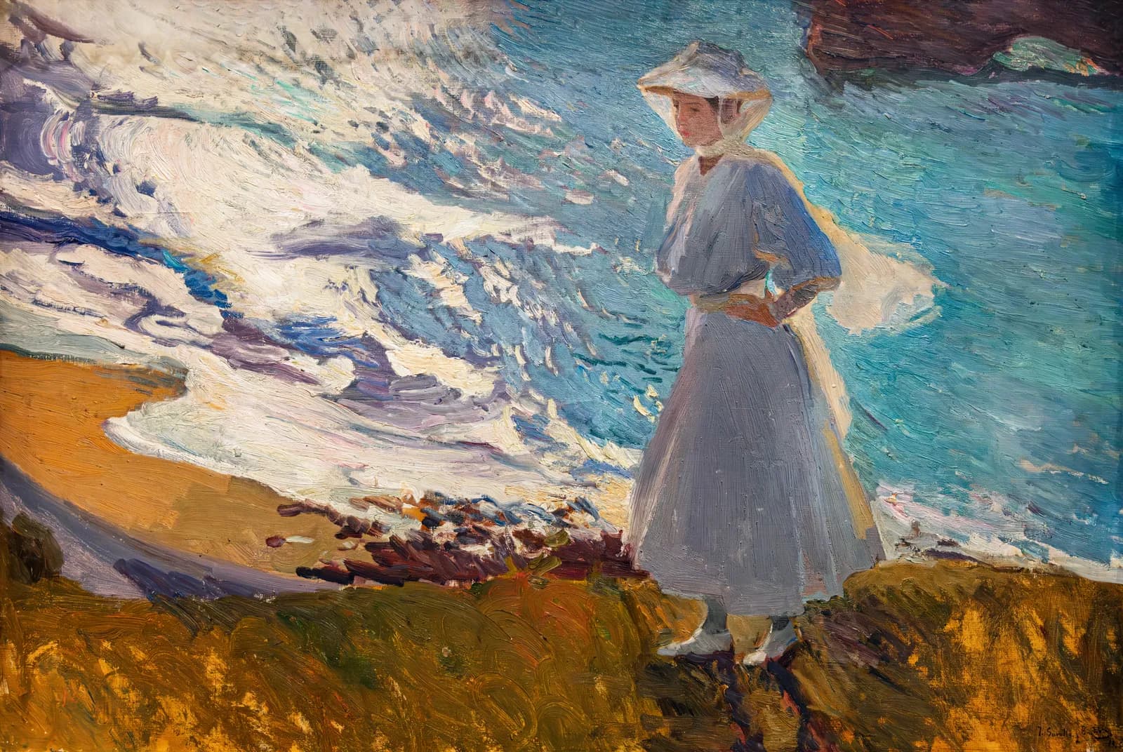 María in tegenlicht, Biarritz – Joaquín Sorolla