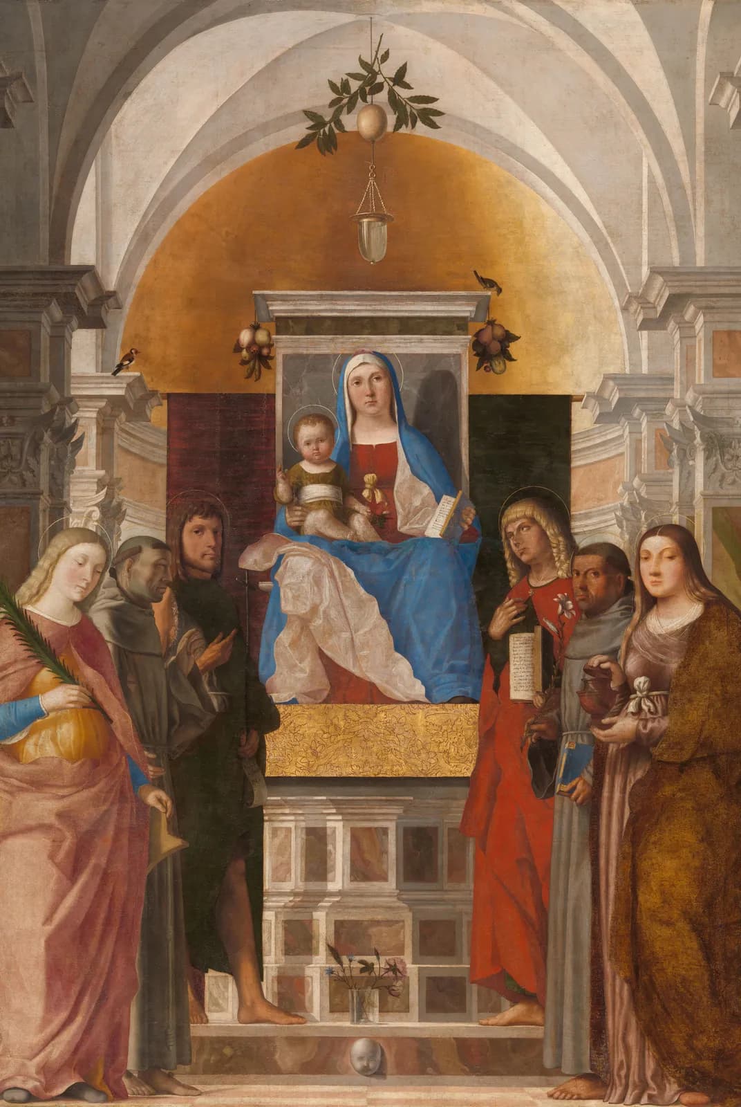 Maria met het kind en heiligen – Marcello Fogolino