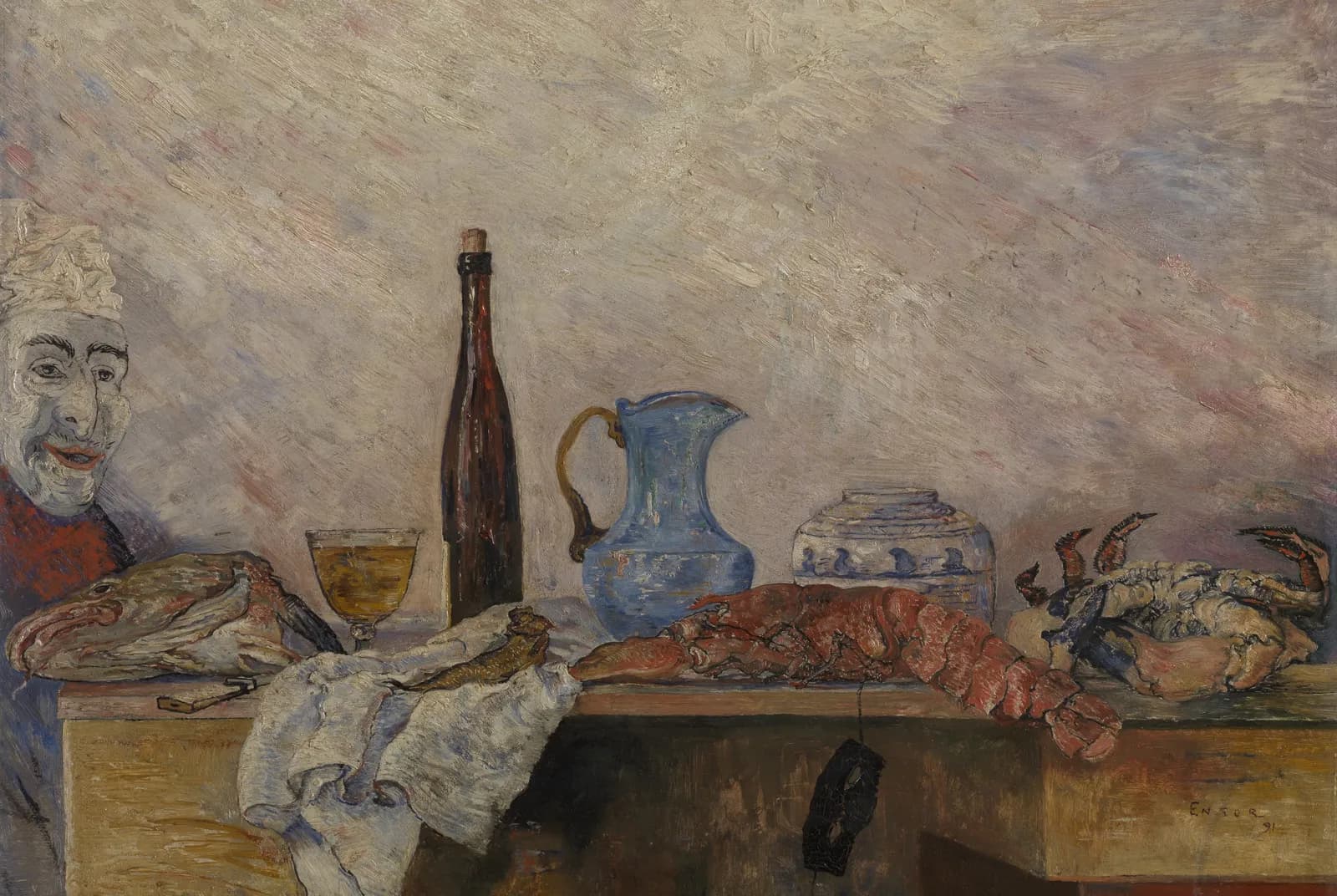 Masker en schaaldieren – James Ensor