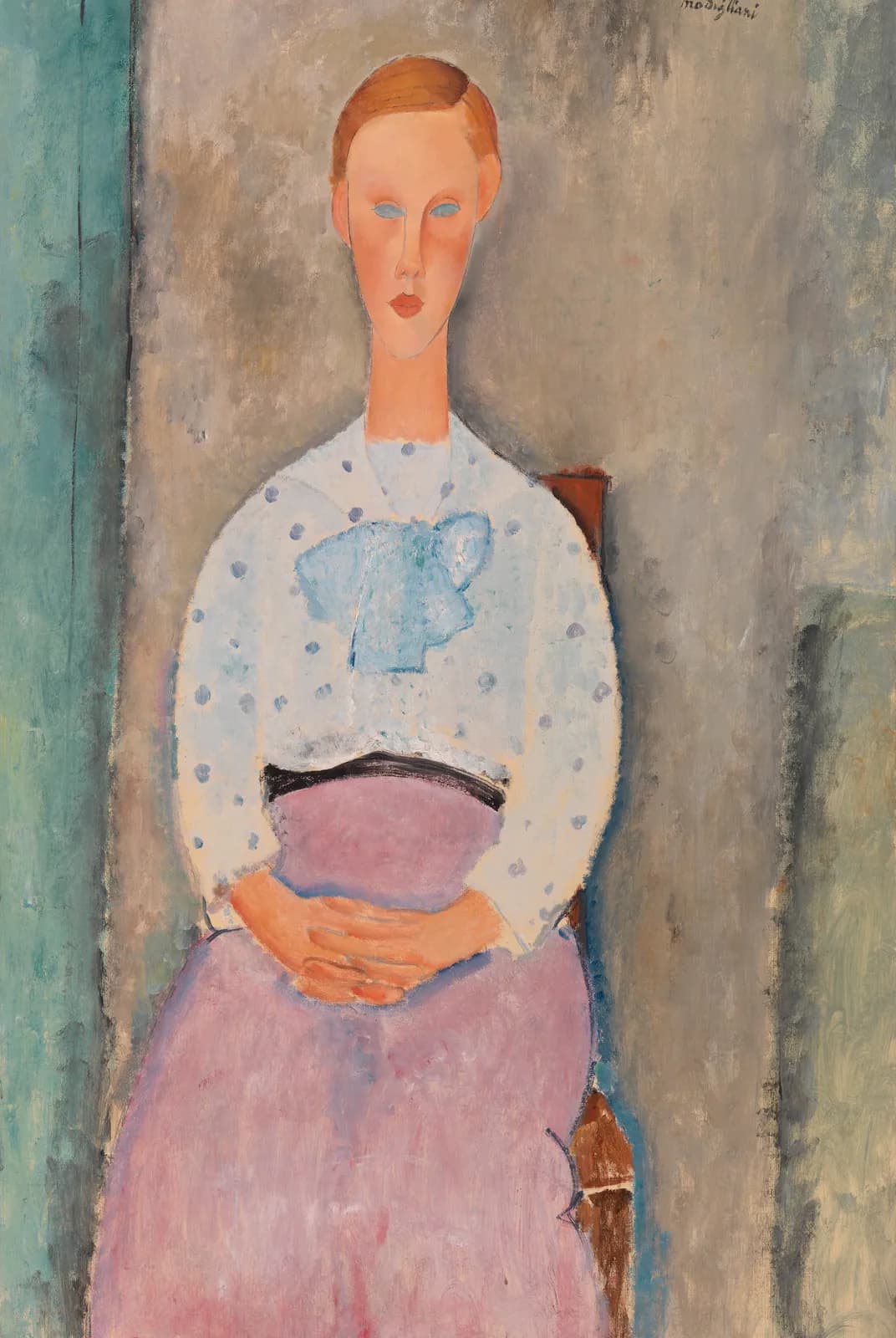 Meisje met gestippelde blouse – Amedeo Modigliani