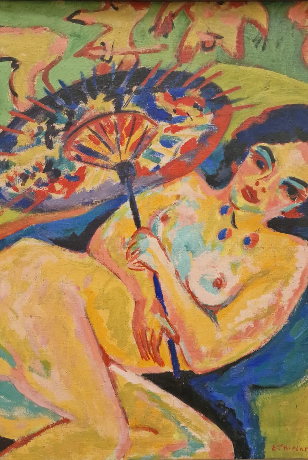 Meisje onder een Japanse paraplu – Ernst Ludwig Kirchner