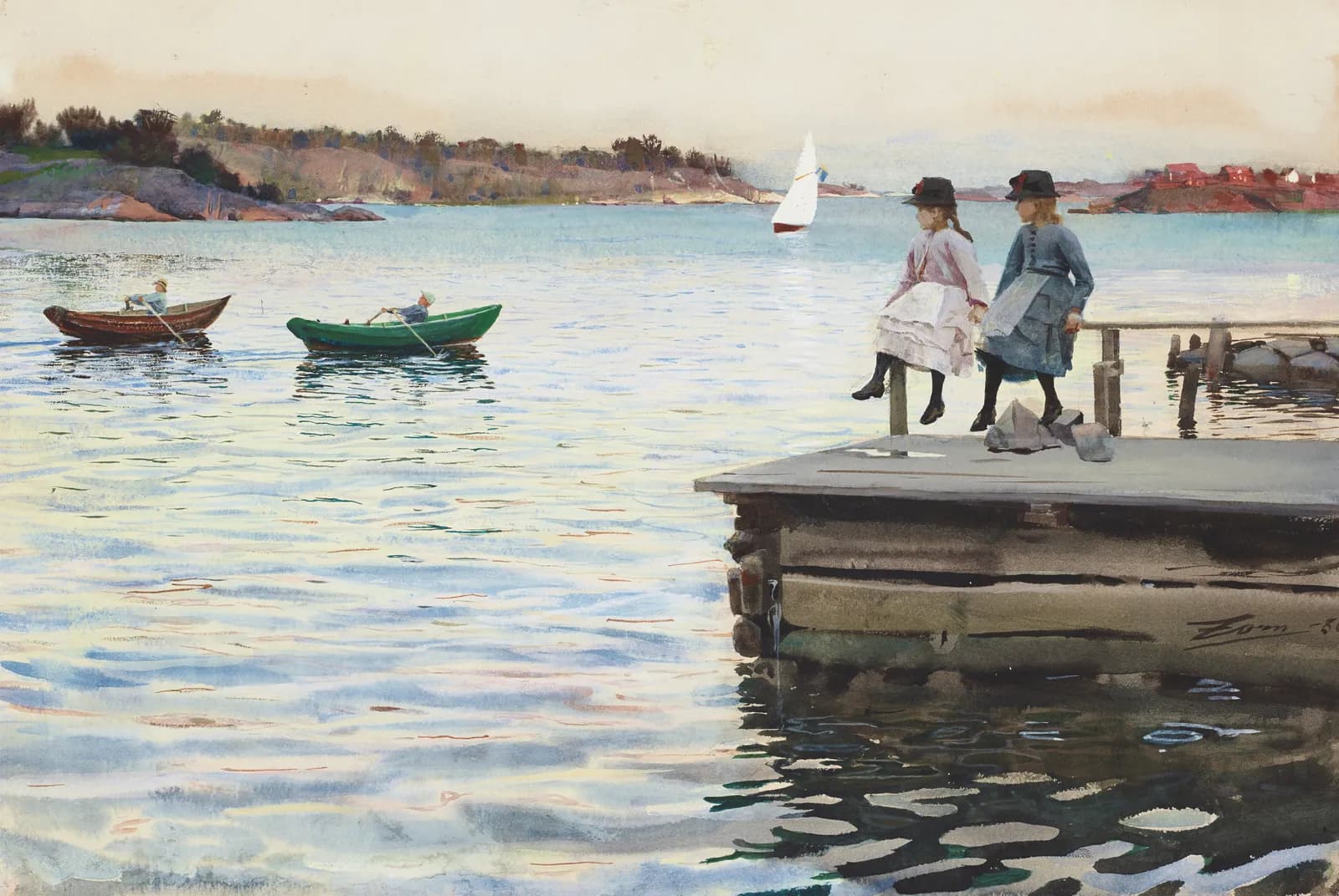 Meisjes aan de kade – Anders Zorn