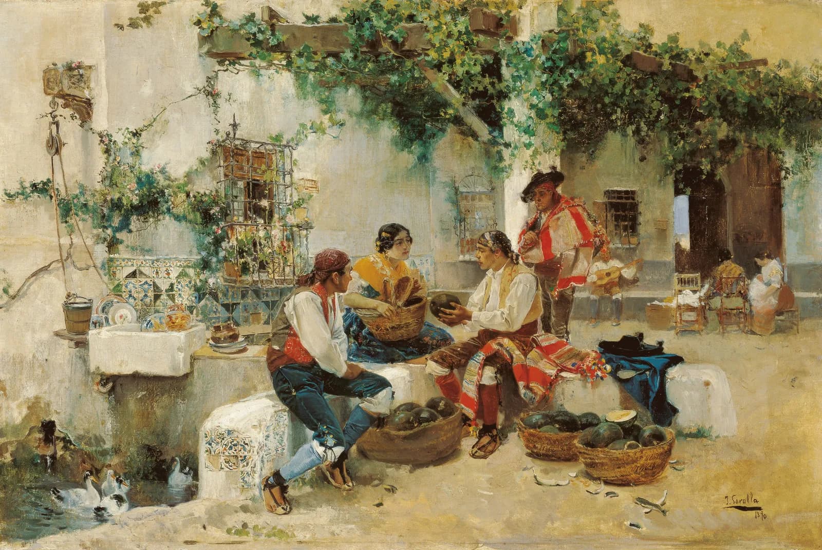 Meloenen verkopen – Joaquín Sorolla