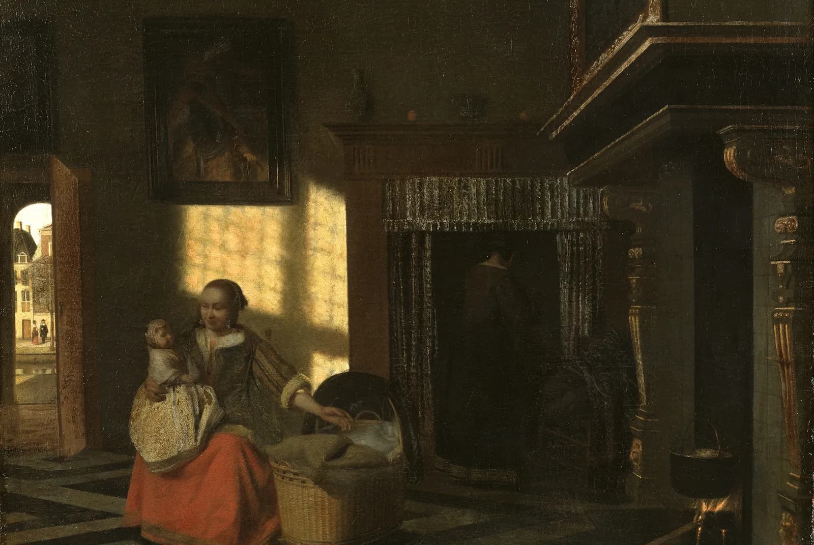 Moeder bij de wieg – Pieter de Hooch