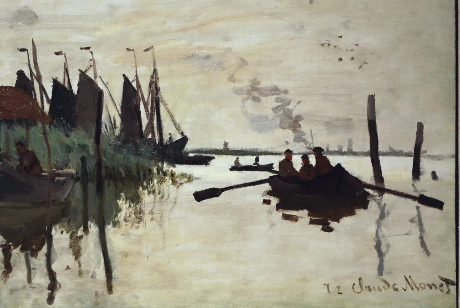 Molen en boten bij Zaandam – Claude Monet