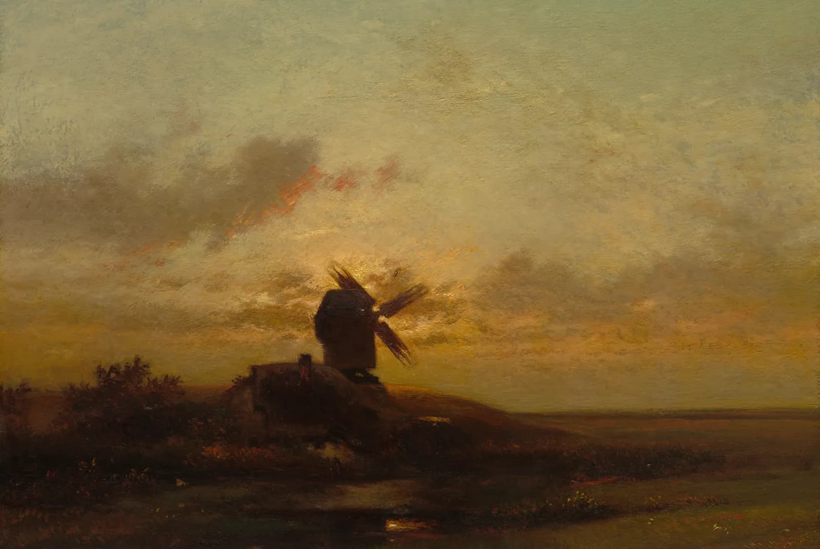 Molen in avondlicht – Jules Dupré
