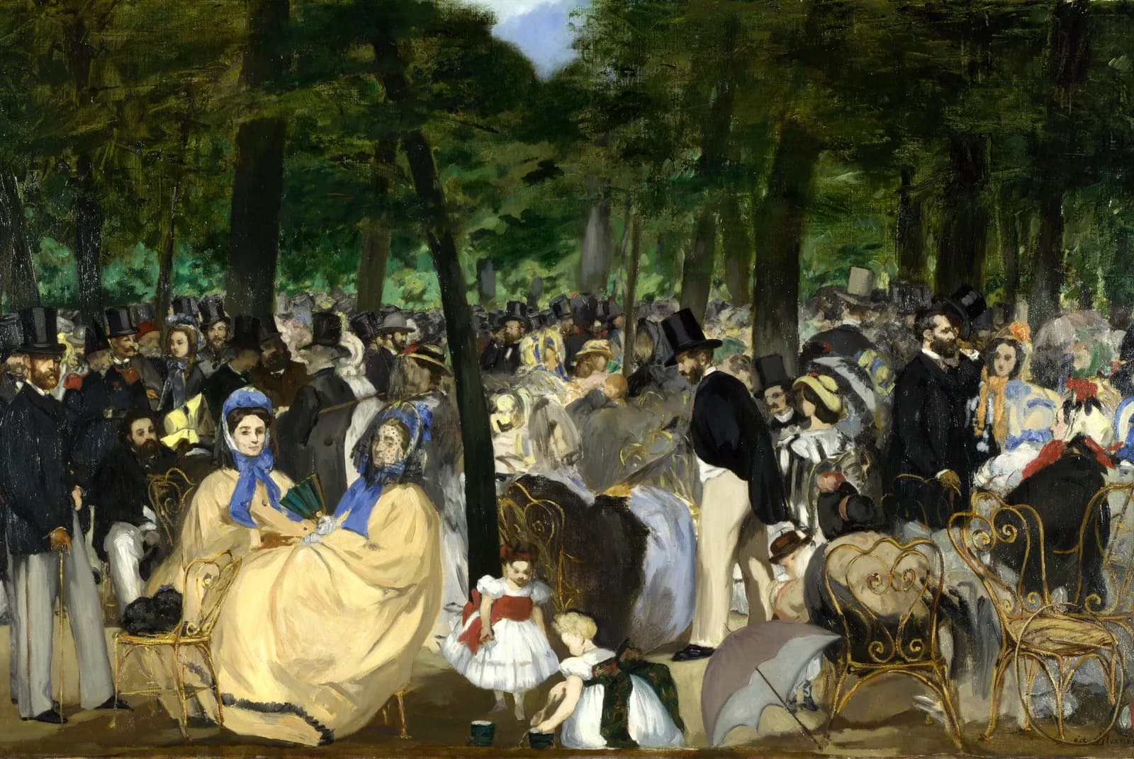Muziek in de Tuilerieën – Édouard Manet