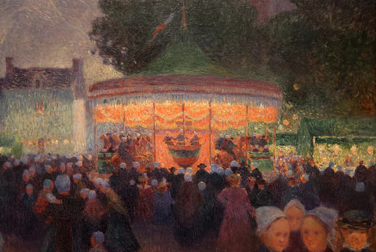 Nachtkermis in Saint-Pol-de-Léon, de draaimolen – Ferdinand du Puigaudeau