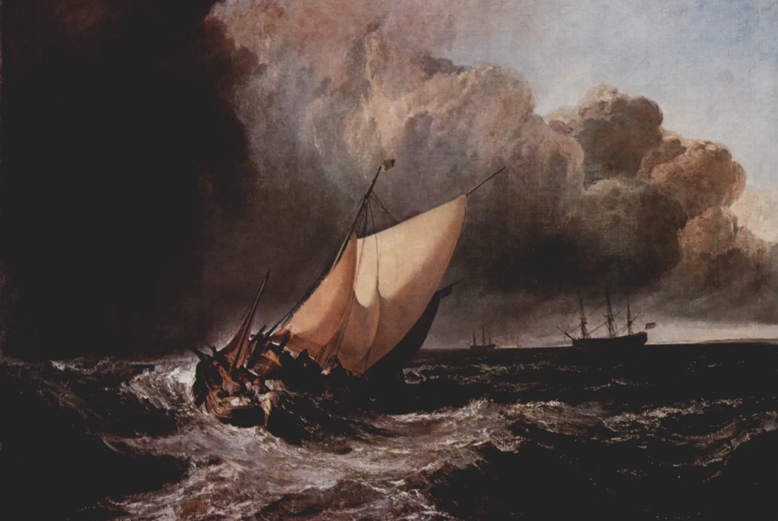 Nederlandse vissersboten in storm – J.M.W. Turner
