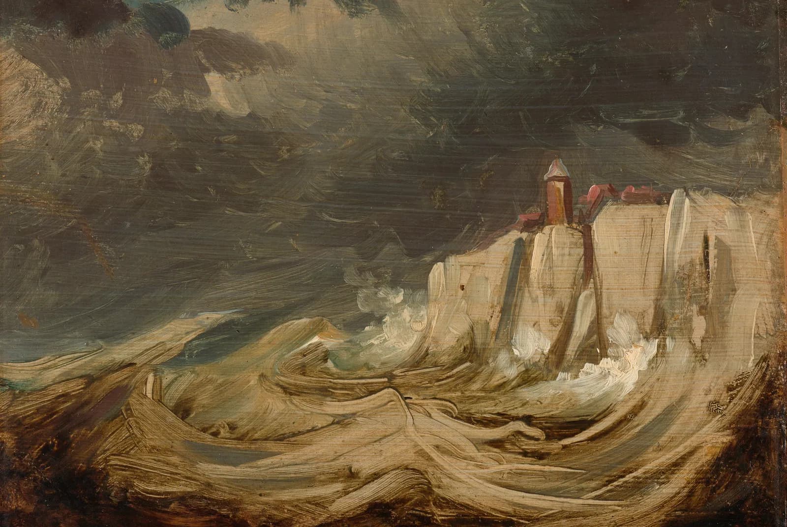 Noodweer aan de kust – Johannes Tavenraat